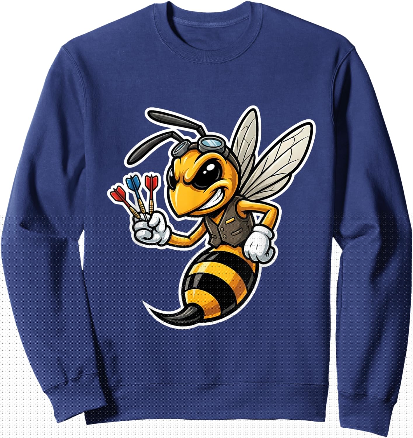 Funny Dart Wasp for Darts Player on Dartboard Men Women Sweatshirt - Sweatshirt | Navy