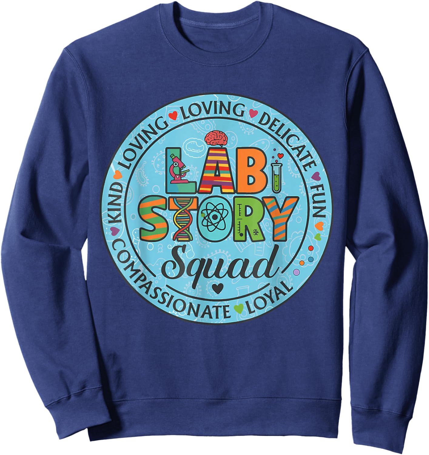 Funny Lab Week 2026 Medical Tech Lab Story Squad Laboratory Sweatshirt - Sweatshirt | Navy