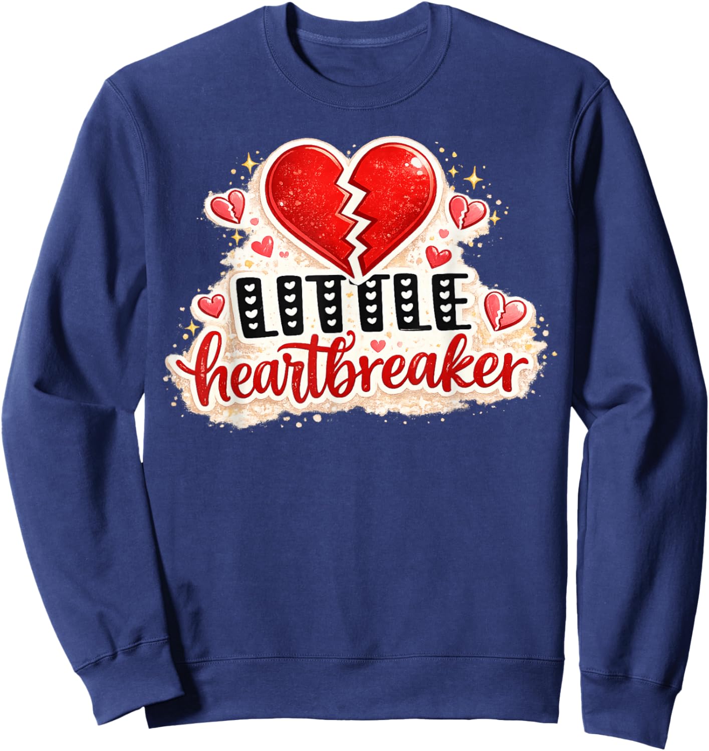 Funny Little Heartbreaker Valentines Day Boys Girls Kids Sweatshirt - Sweatshirt | Navy
