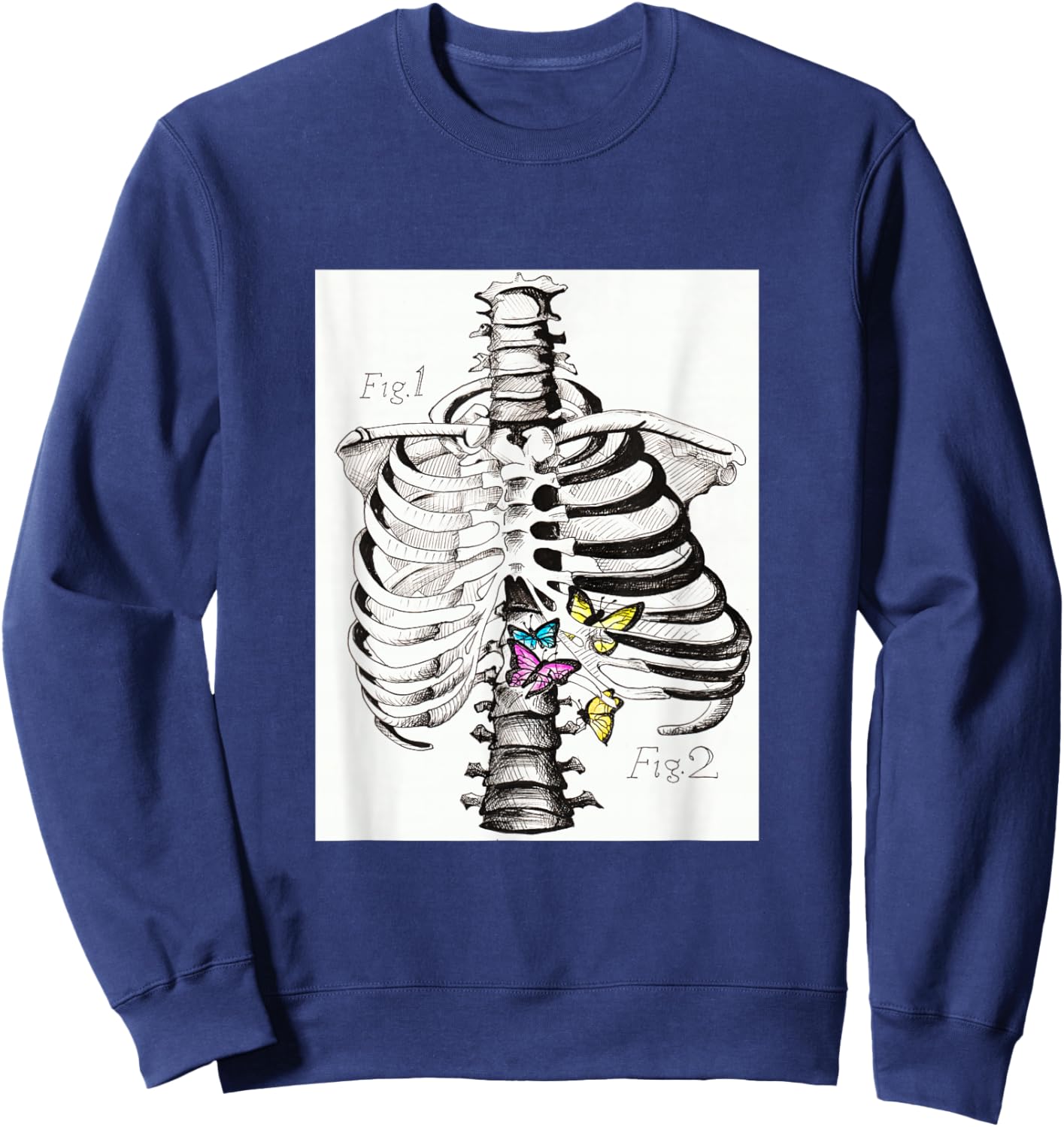 Stomach Butterflies Sweatshirt - Sweatshirt | Navy