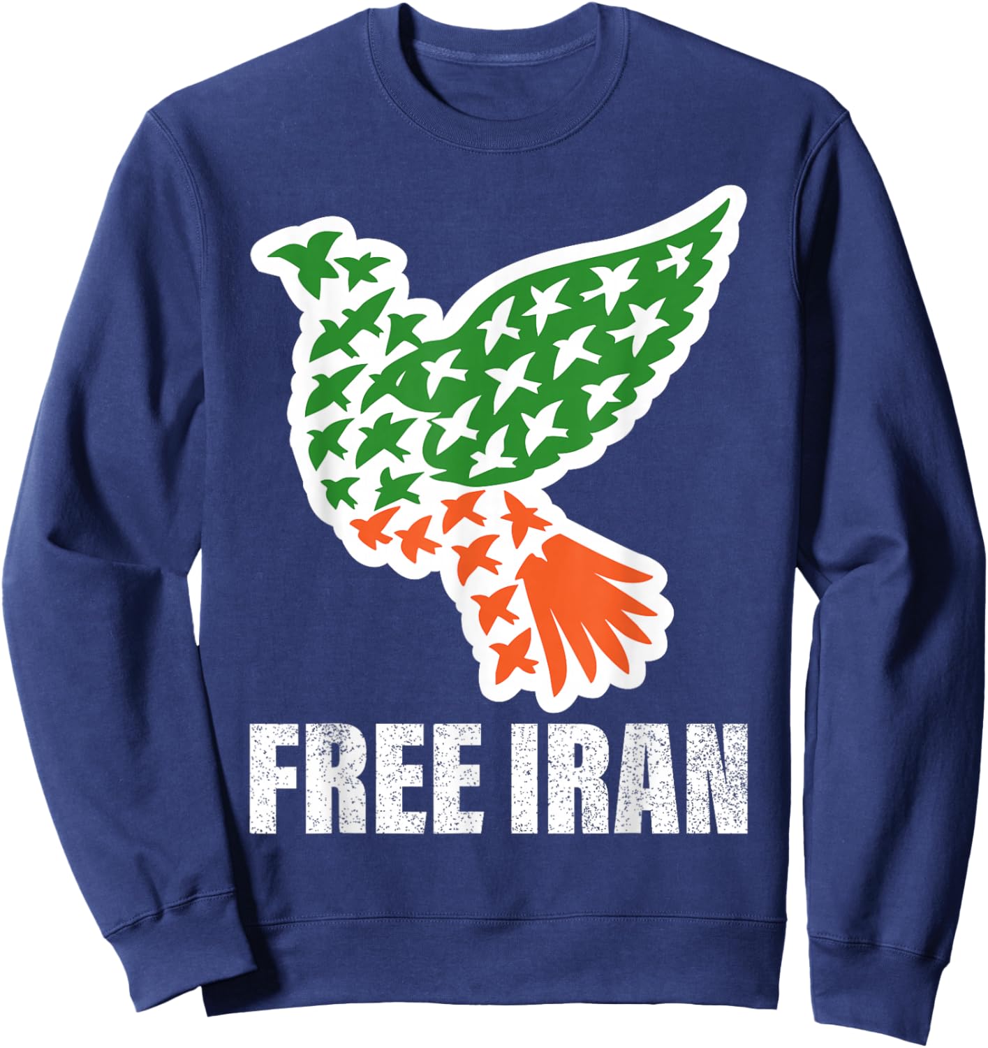 Free Iran One Iran for All Persian Pride Iranian Freedom Sweatshirt - Sweatshirt | Navy