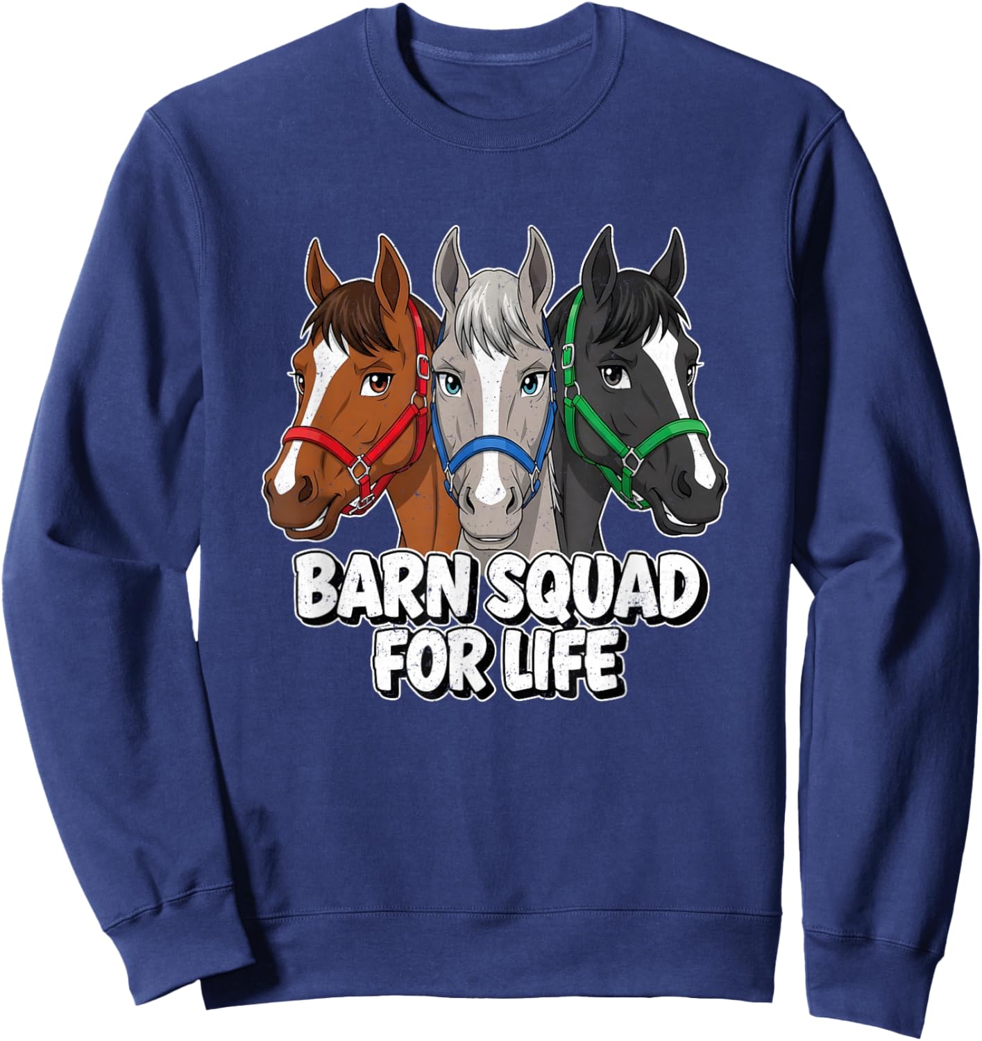 Barn Squad for Life Horse Sweatshirt - Sweatshirt | Navy