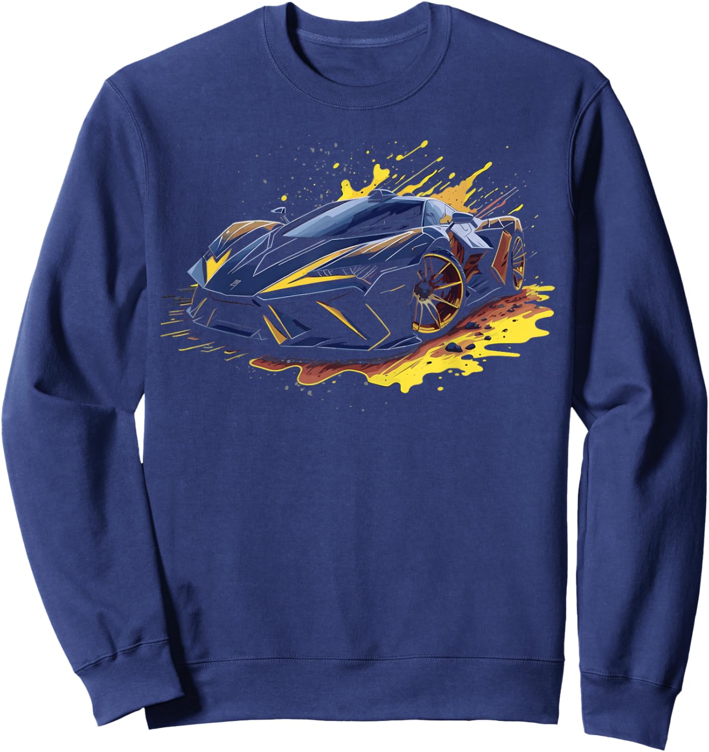 Sports Car Supercar Sweatshirt - Sweatshirt | Navy