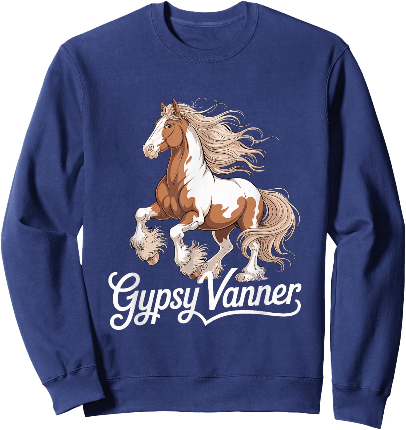 Gypsy Vanner Horse Majestic Gypsy Vanner Sweatshirt - Sweatshirt | Navy