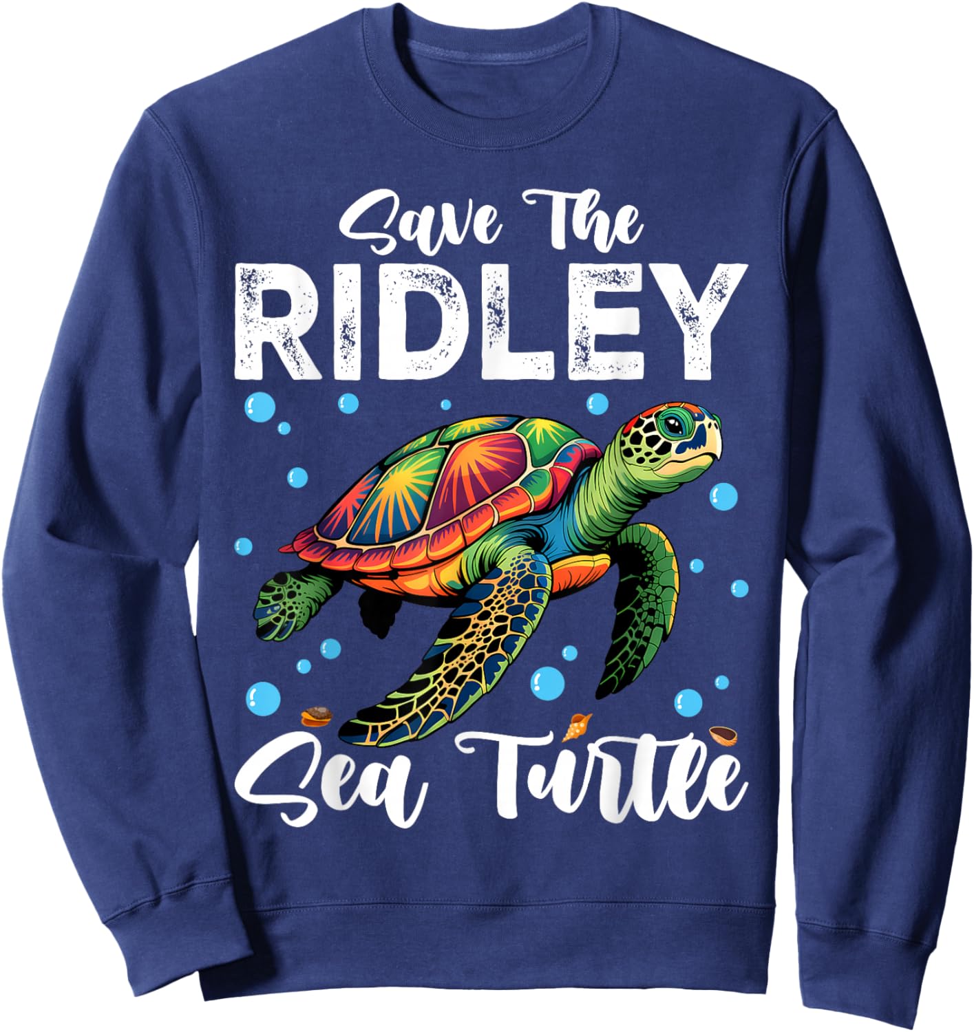 Save The Ridley Sea Turtle Sweatshirt - Sweatshirt | Navy
