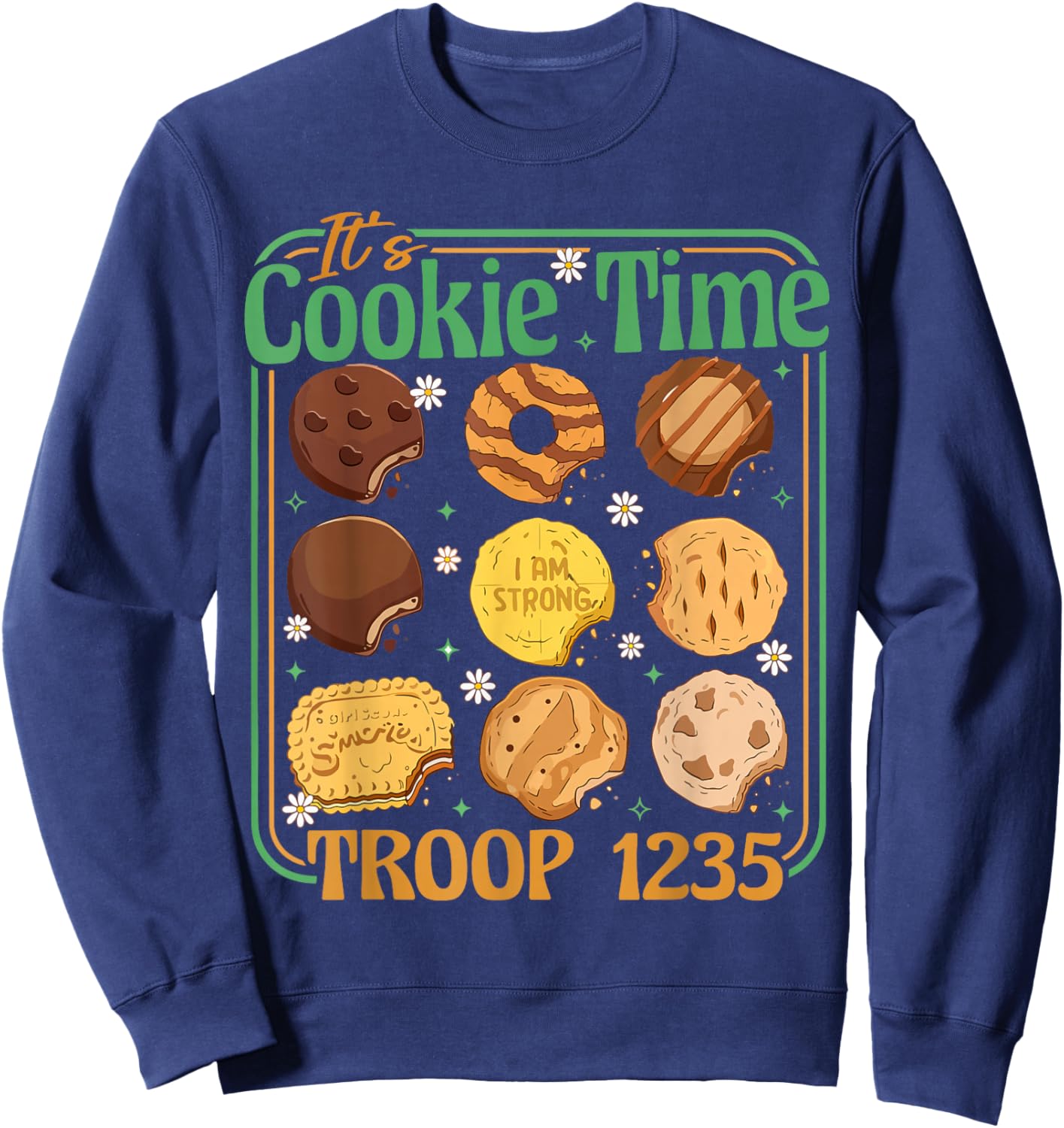 It's Cookie Time Funny Cookie Girls Camping Family Sweatshirt - Sweatshirt | Navy