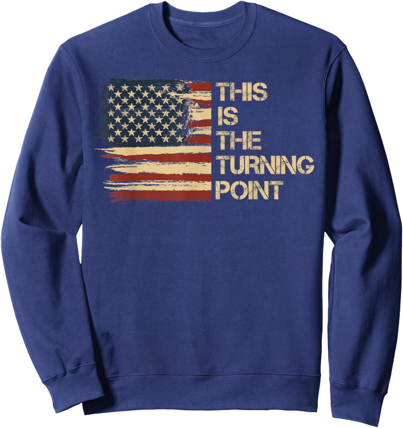 This is The Turning Point USA Flag Women Young Sweatshirt - Sweatshirt | Navy