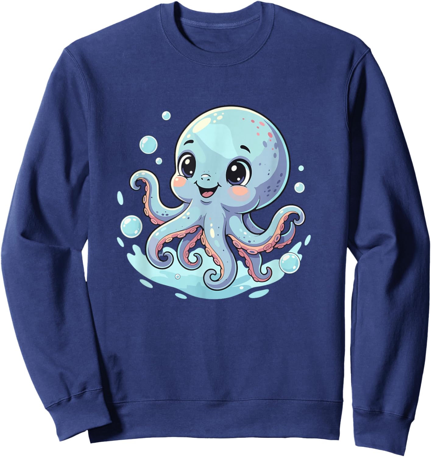 Adorable Baby Octopus Kawaii Ocean Animal Kids Sweatshirt - Sweatshirt | Navy