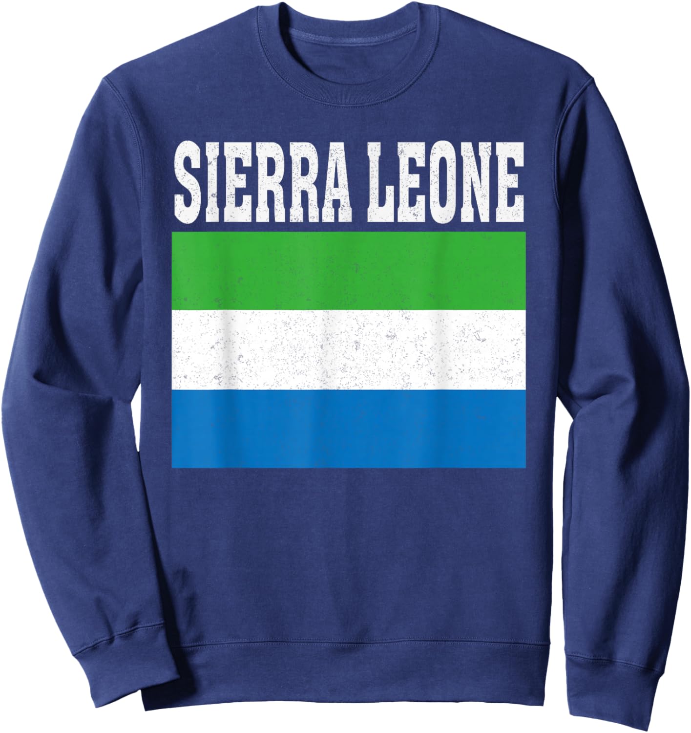 Sierra Leone Flag Patriotic National Roots Souvenir Sweatshirt - Sweatshirt | Navy