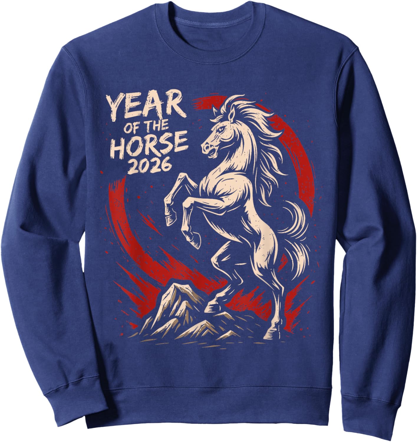 Chinese New Year 2026 Year of The Horse Lunar New Year 2026 Sweatshirt - Sweatshirt | Navy