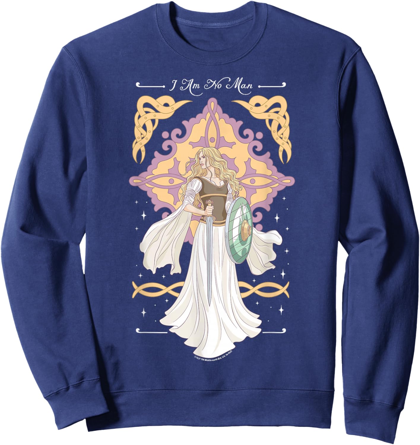 The Lord of the Rings Éowyn I Am No Man Quote Celestial Art Sweatshirt - Sweatshirt | Navy