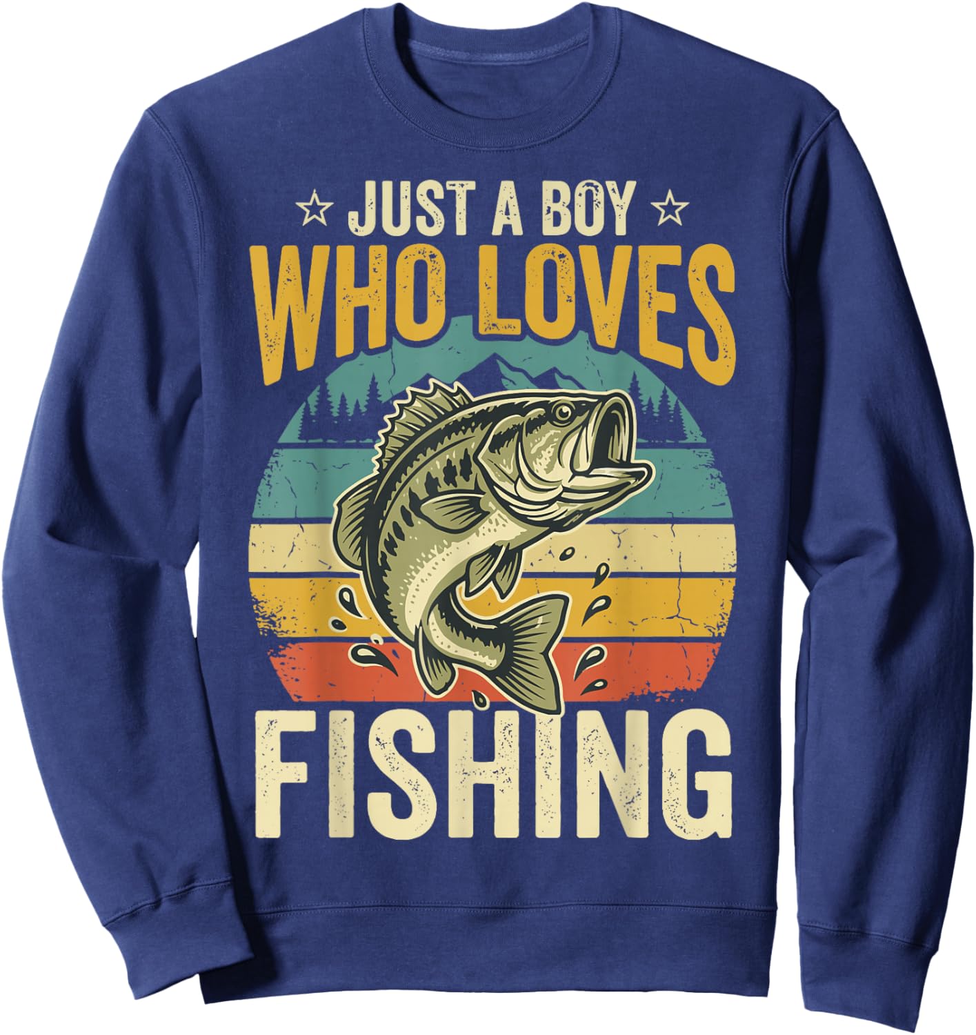 Just A Boy Who Loves Fishing Sweatshirt - Sweatshirt | Navy