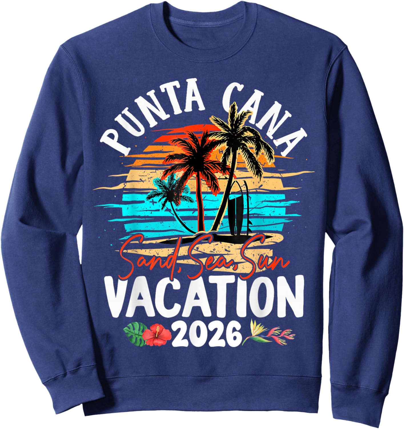 Punta Cana Dominican 2026 Vacation Matching Family Group Sweatshirt - Sweatshirt | Navy