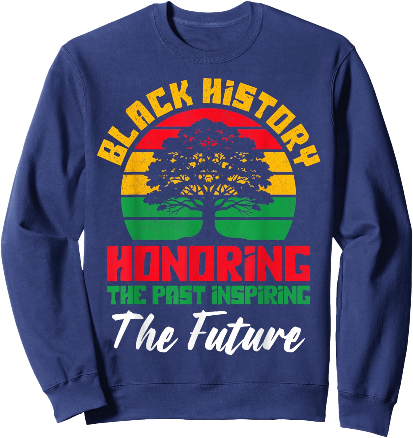 Honoring Past Inspiring Future Black History Month Men Kid Sweatshirt - Sweatshirt | Navy