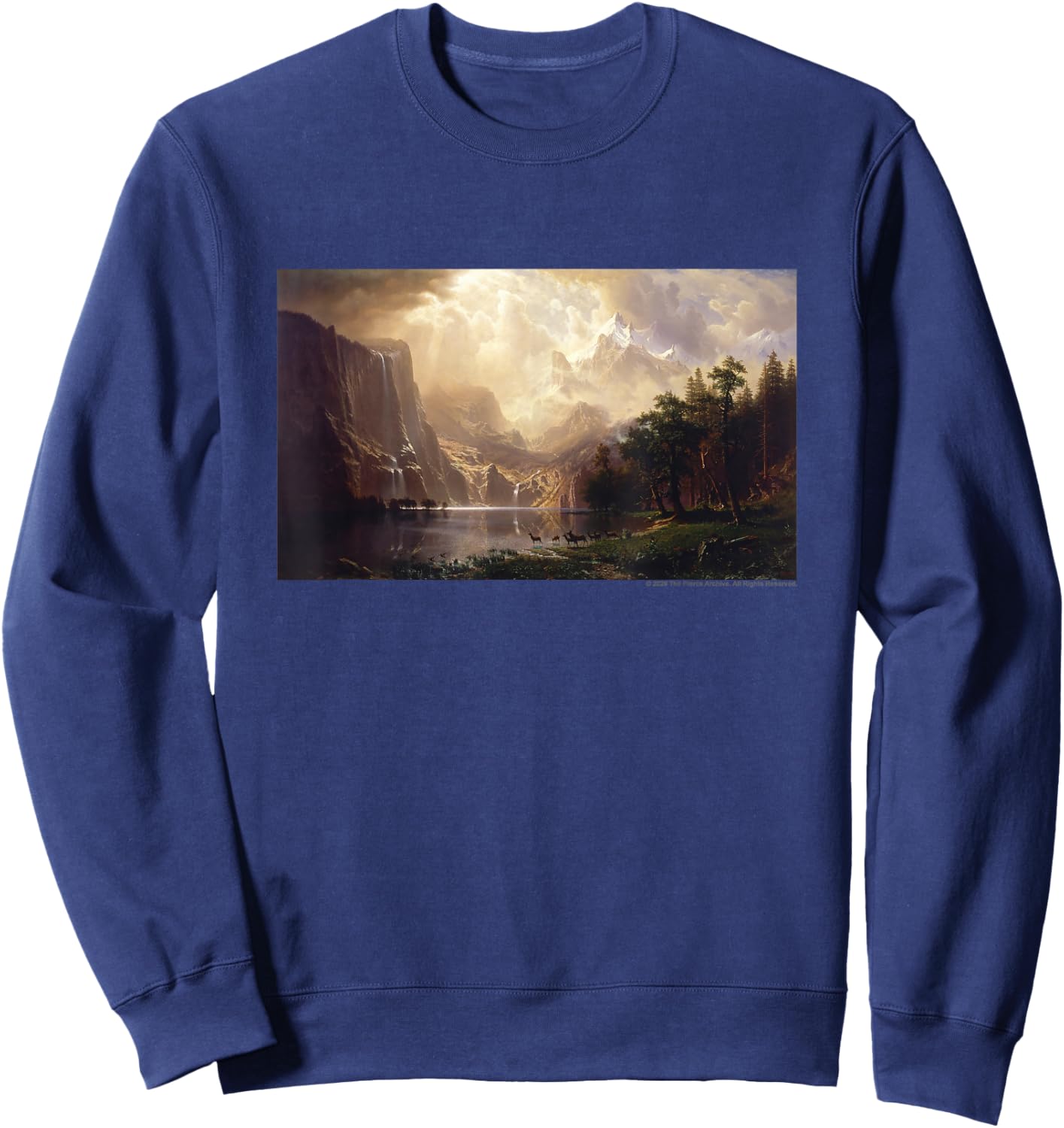 Albert Bierstadt Among The Sierra Nevada, California Sweatshirt - Sweatshirt | Navy