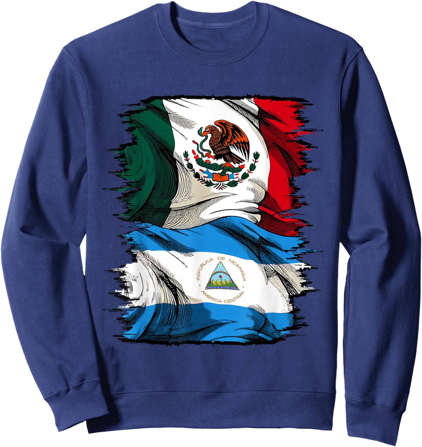 Mexico Nicaragua Sweatshirt - Sweatshirt | Navy