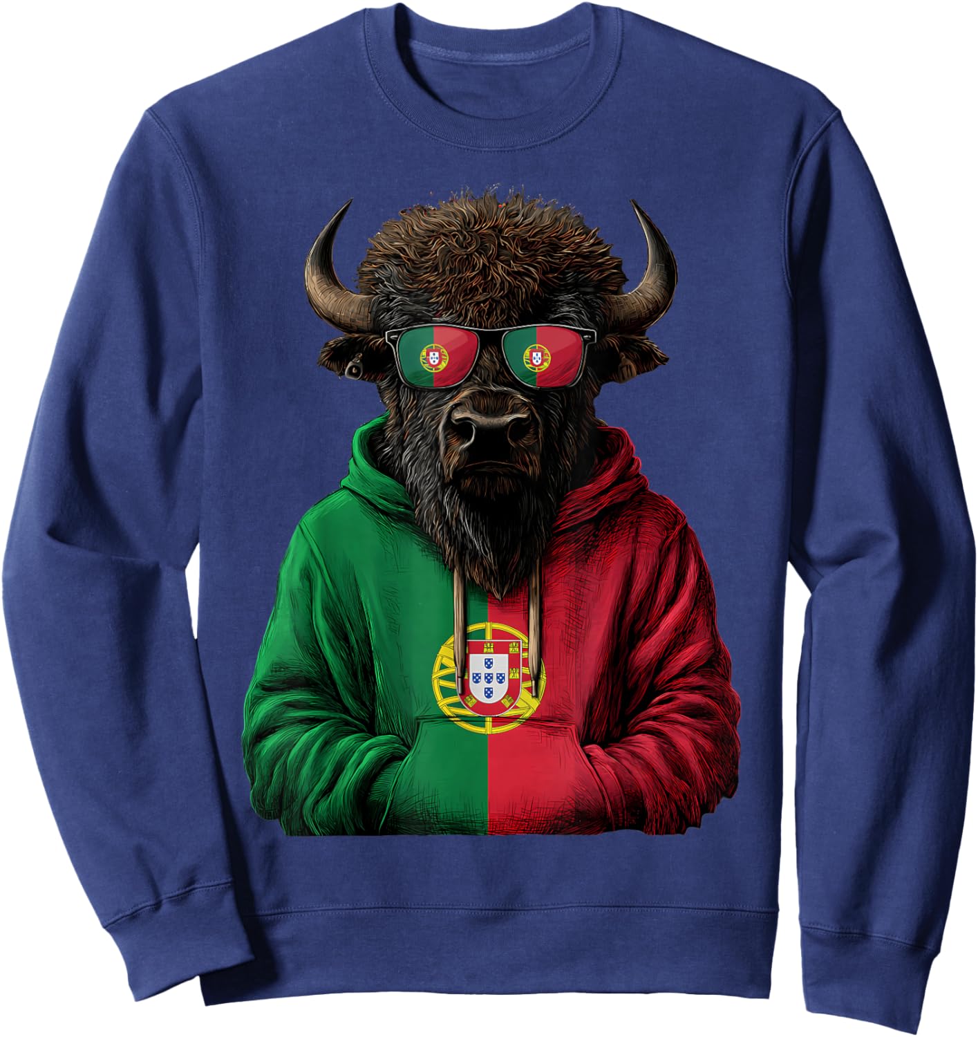 Portugal Flag Portuguese Roots Portuguese Pride Portugal Sweatshirt - Sweatshirt | Navy