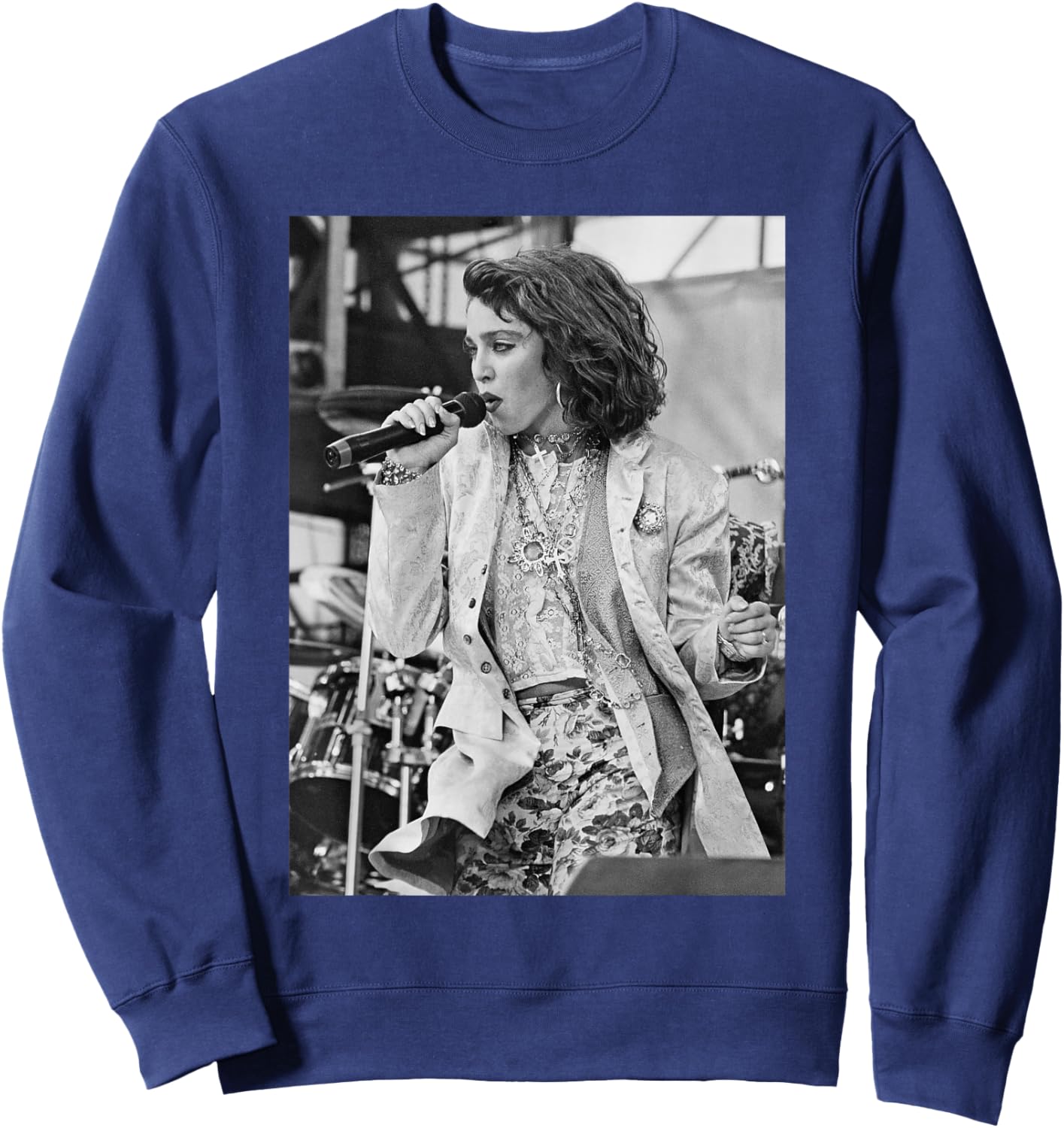 Madonna at Live Aid Dual Concert Philadelphia 1985 Sweatshirt - Sweatshirt | Navy