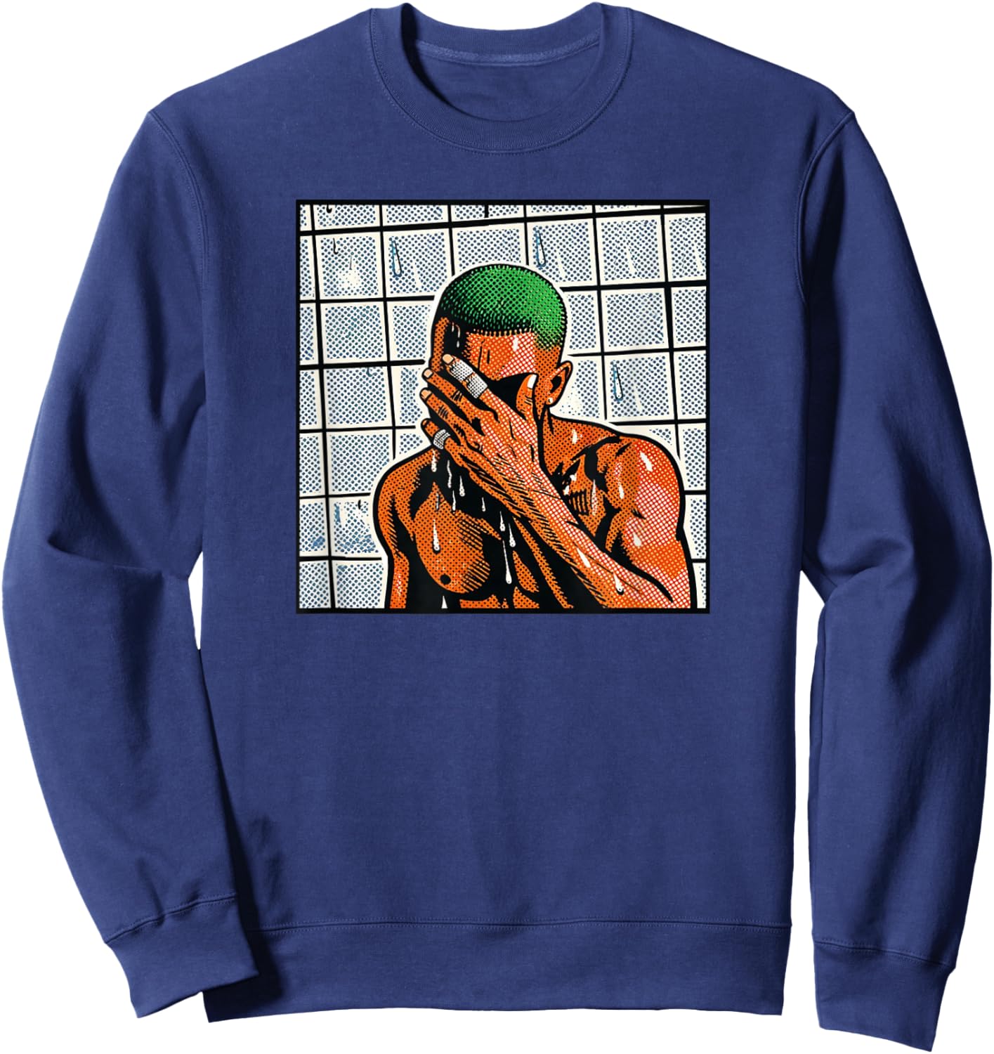 Frank Rapper Blond Pop Art R&B Singer Album Ocean Vibes Sweatshirt - Sweatshirt | Navy