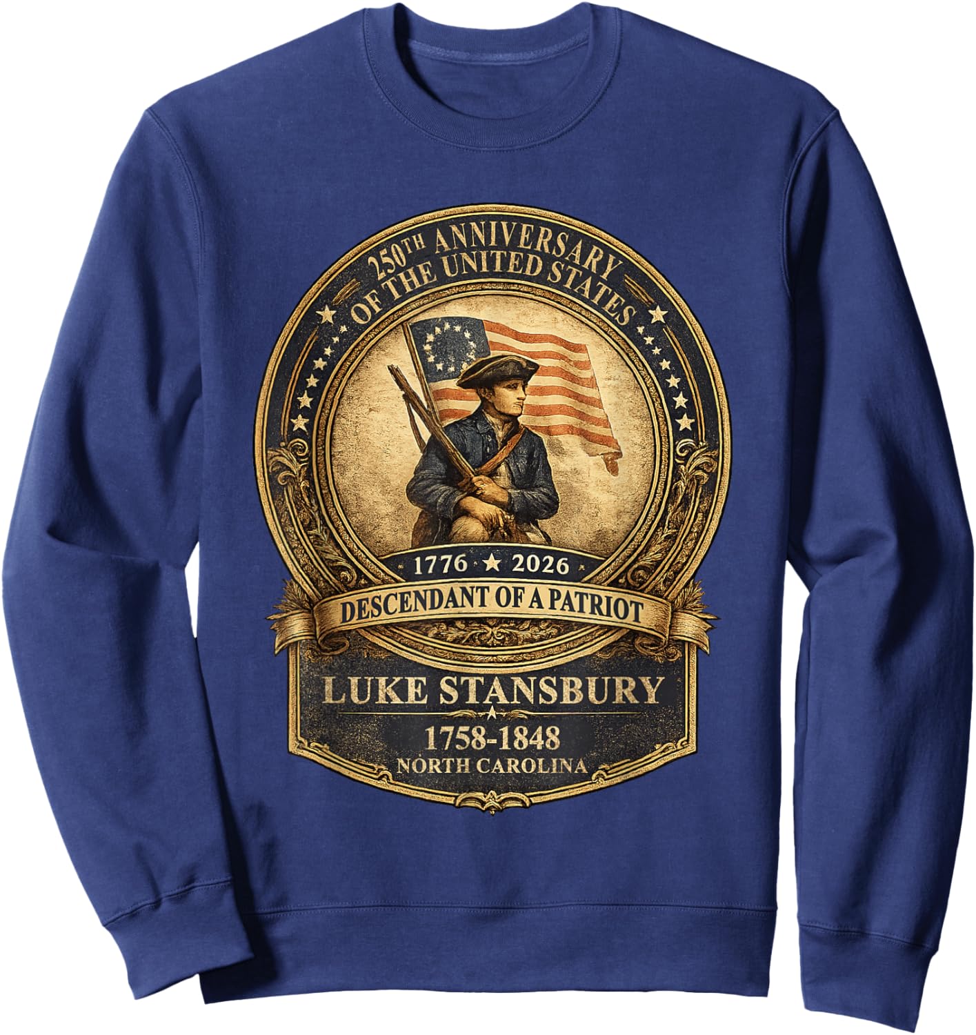 Celebrate 250 Years of America Semiquincentennial 1776-2026 Sweatshirt - Sweatshirt | Navy