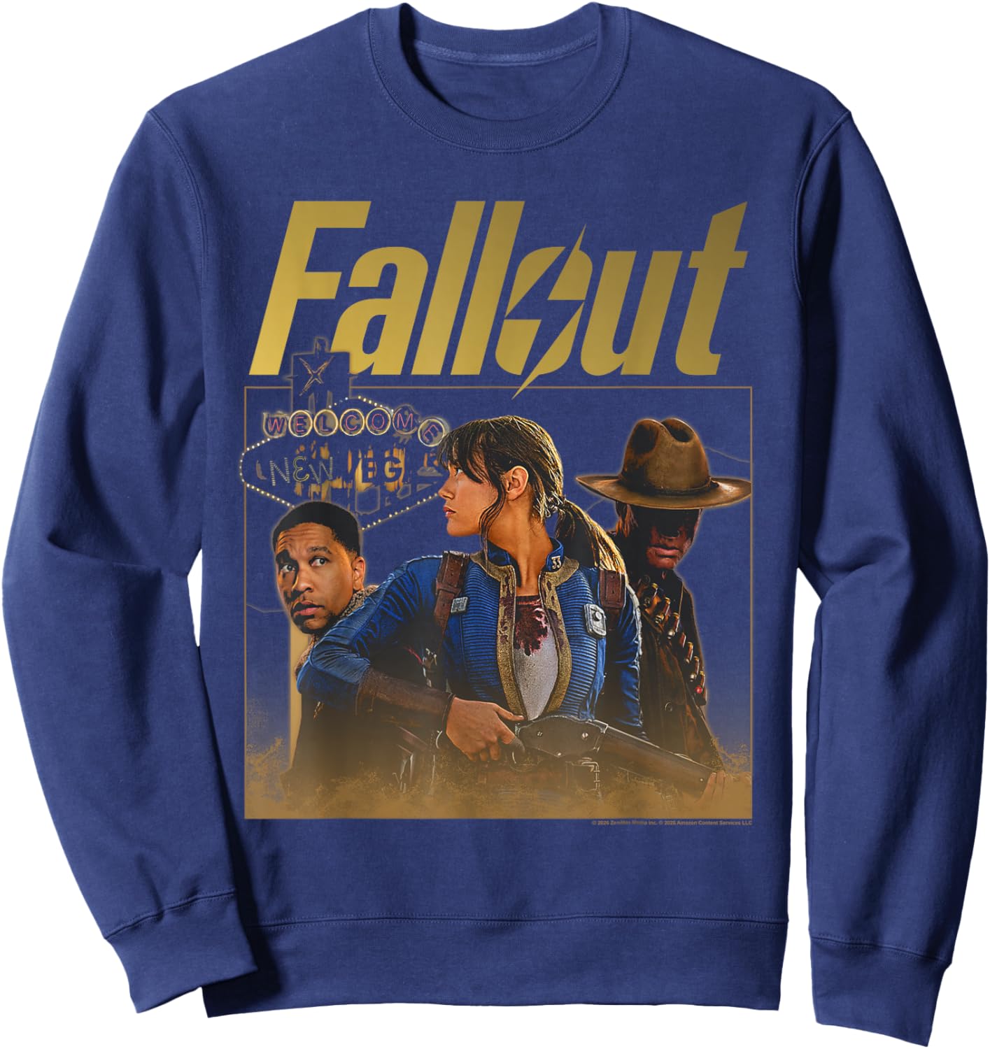 Fallout TV Series New Vegas Season 2 Collage Video Game Sweatshirt - Sweatshirt | Navy