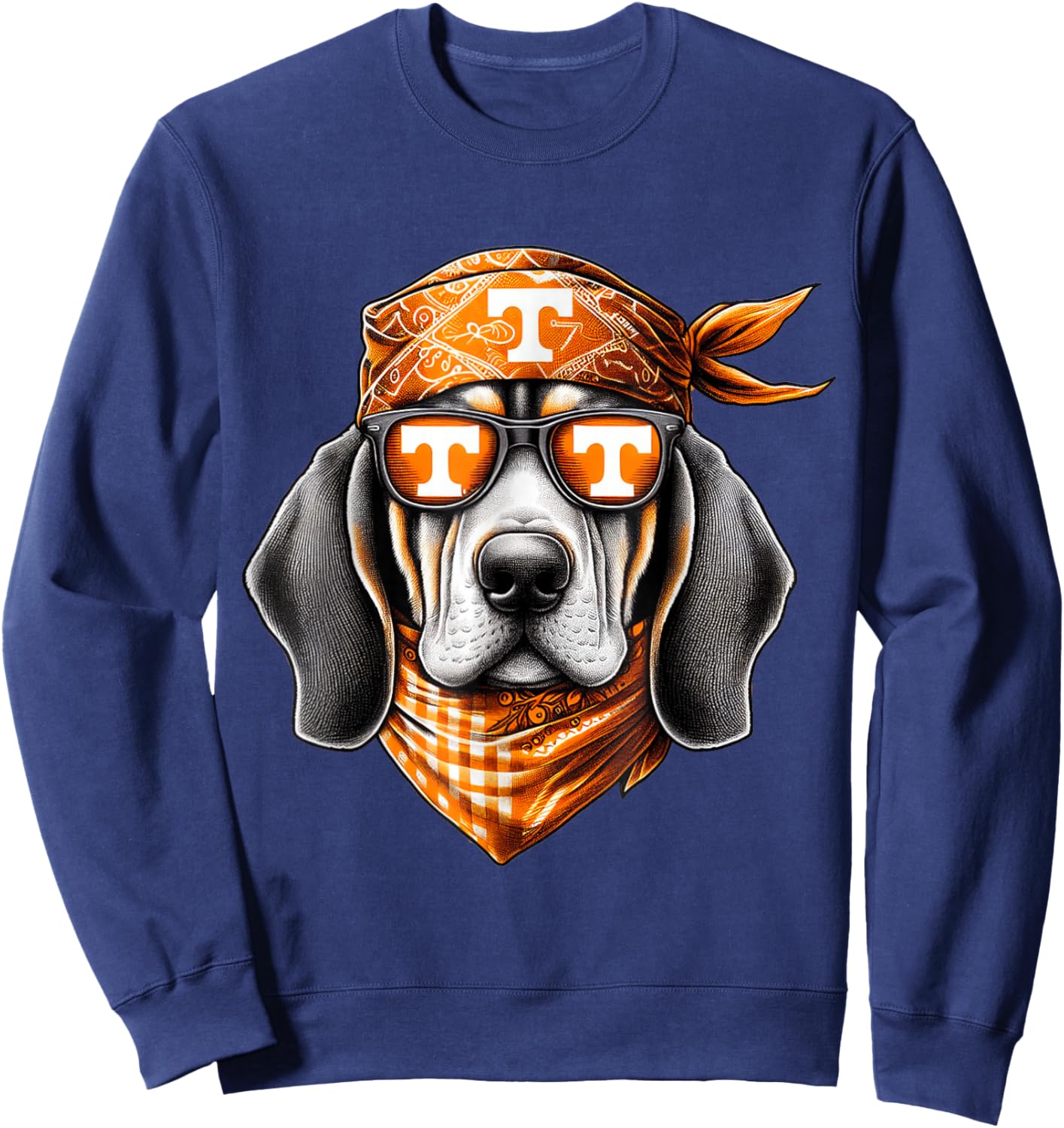 Tennessee Dog Sunglasses T Bluetick Coonhound Women Men Kids Sweatshirt - Sweatshirt | Navy