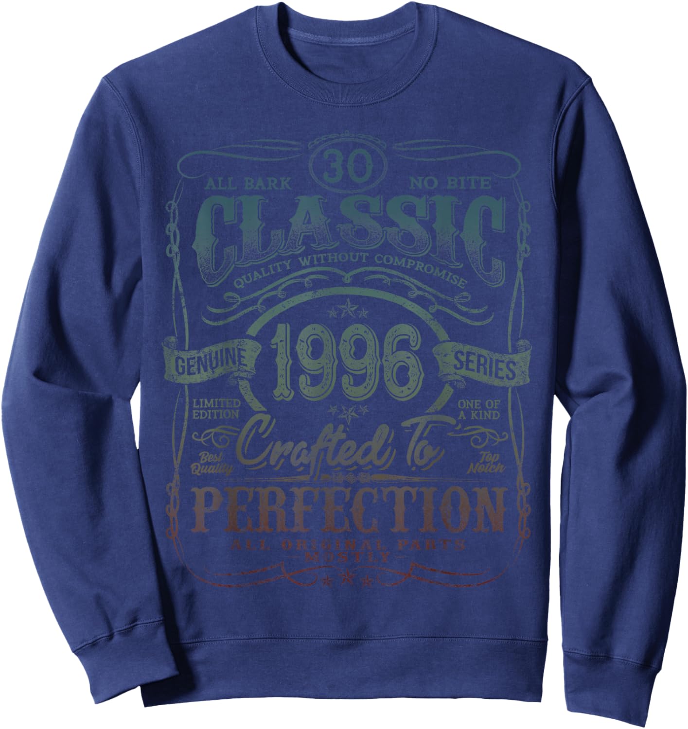 Vintage 1996 Limited Edition Shirt 30 Year Old 30th Birthday Sweatshirt - Sweatshirt | Navy