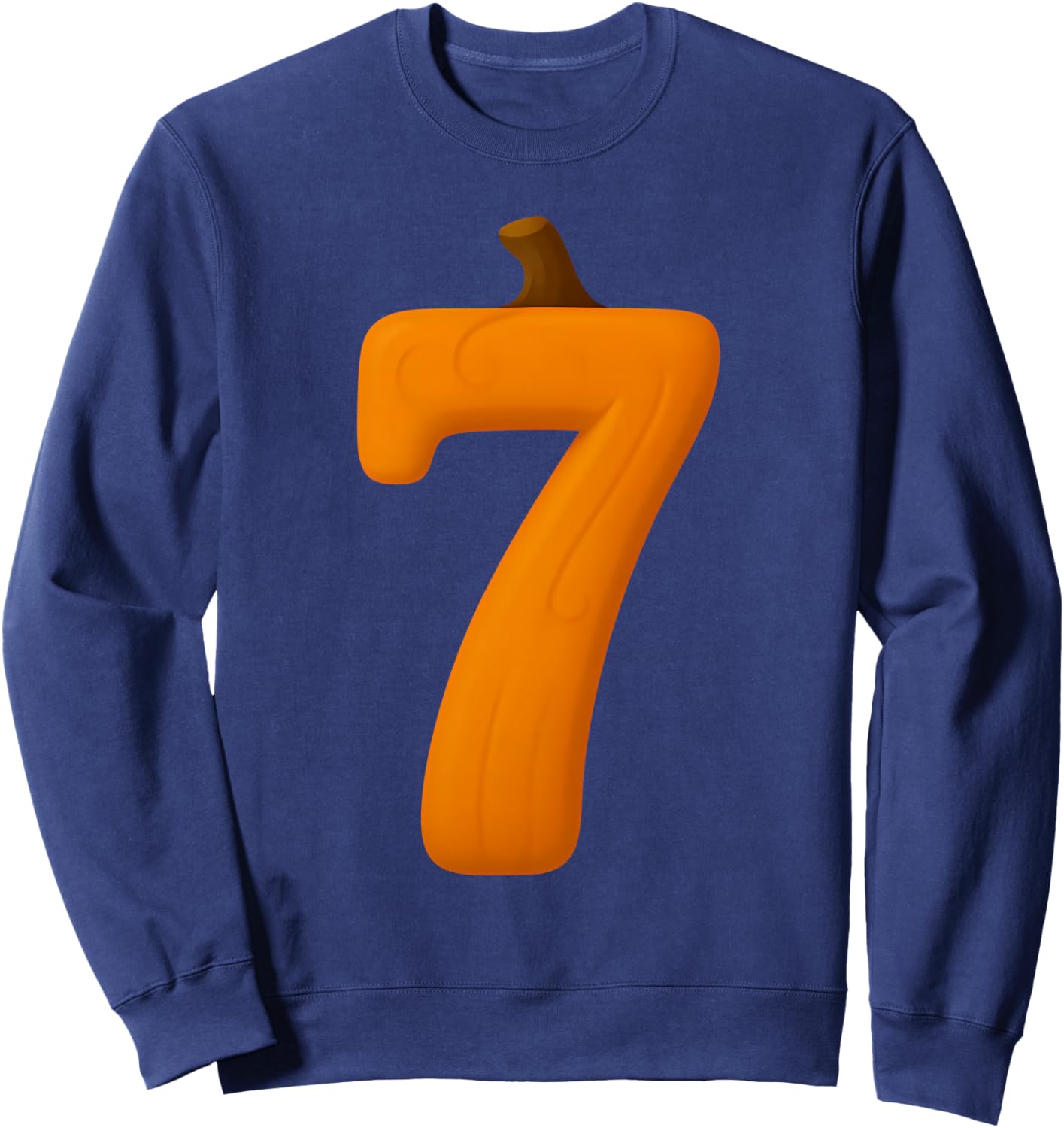 7 Number Six Seven Fall Pumpkin Halloween Funny Matching Sweatshirt - Sweatshirt | Navy