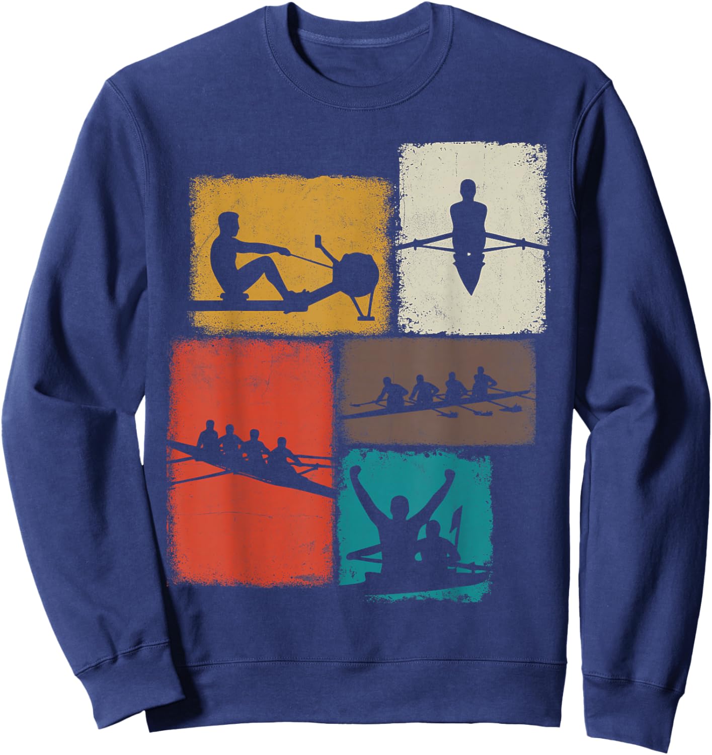 Rowing Collage Rower Men Kids Coach Youth Boys Sweatshirt - Sweatshirt | Navy