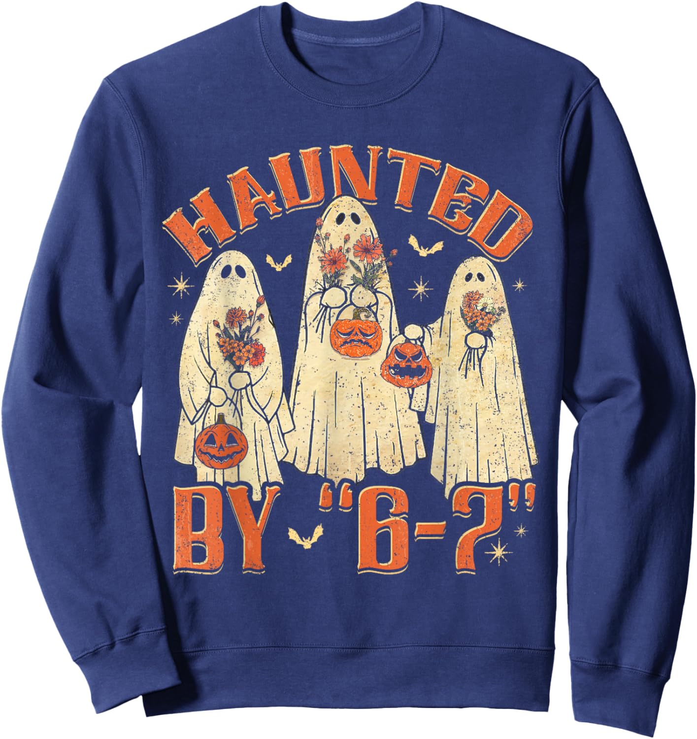 67 Meme Halloween Haunted by 6 7 Six Seven Gen Alpha Z Sweatshirt - Sweatshirt | Navy