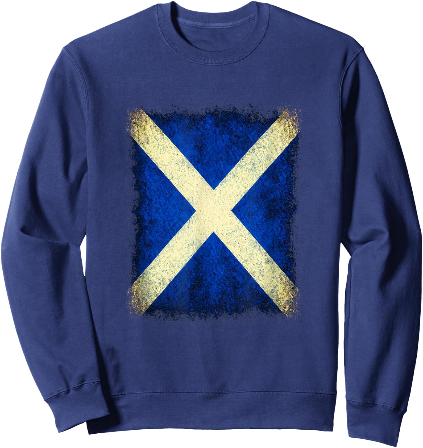 Saint Andrews Cross - Scottish Flag Art Sweatshirt - Sweatshirt | Navy
