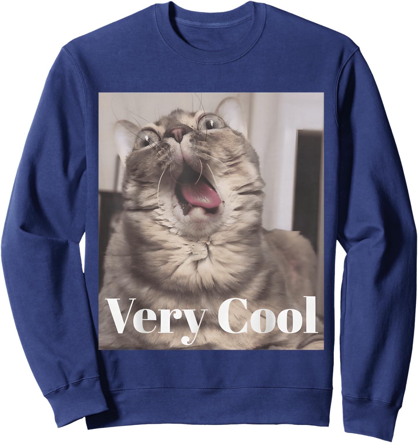 Gumbus Very Cool Funny Cat Meme Animal Lovers Gumbus Cat Sweatshirt - Sweatshirt | Navy