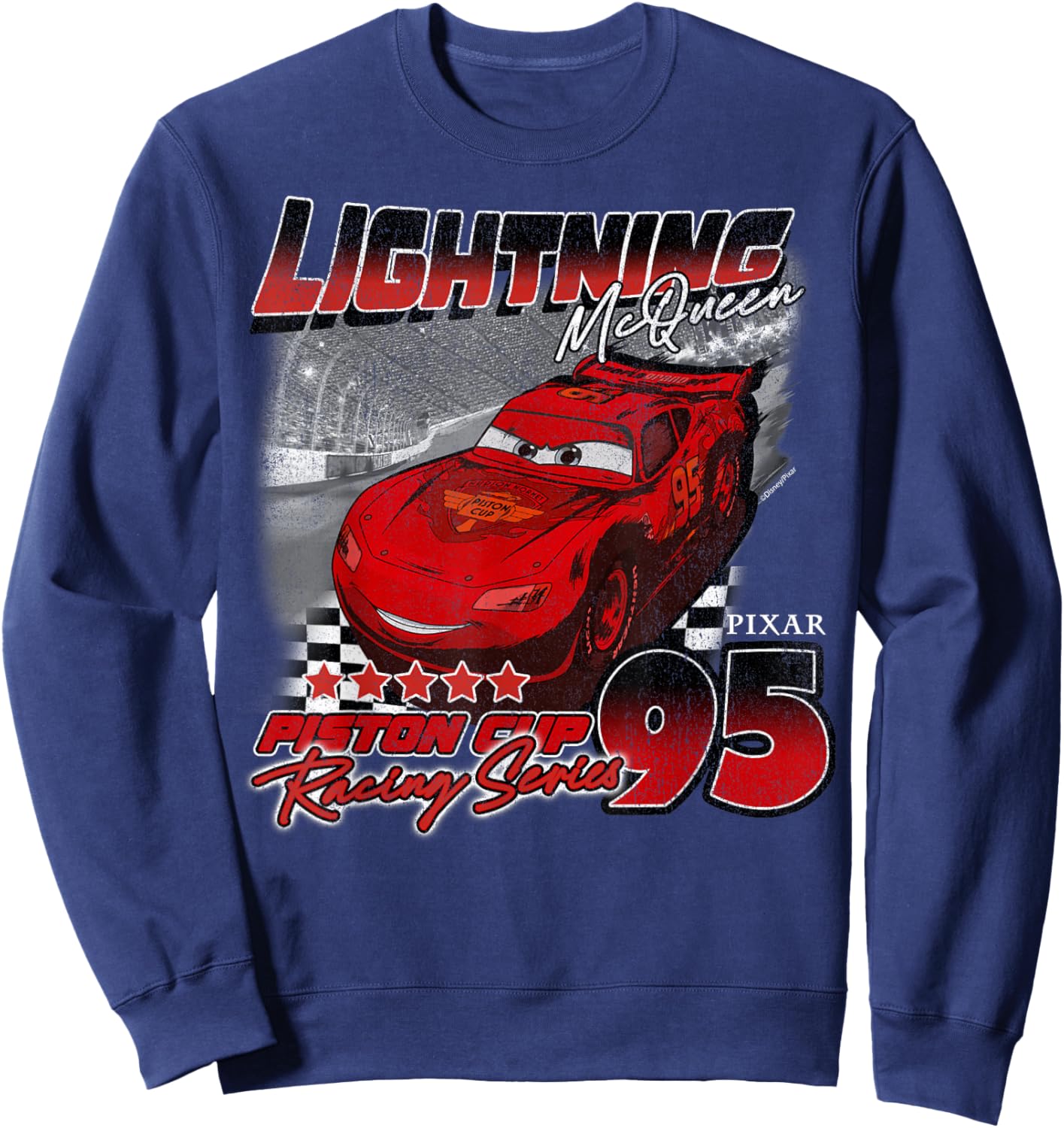 Disney Pixar Cars Lightning McQueen Piston Cup Series 95 Sweatshirt - Sweatshirt | Navy