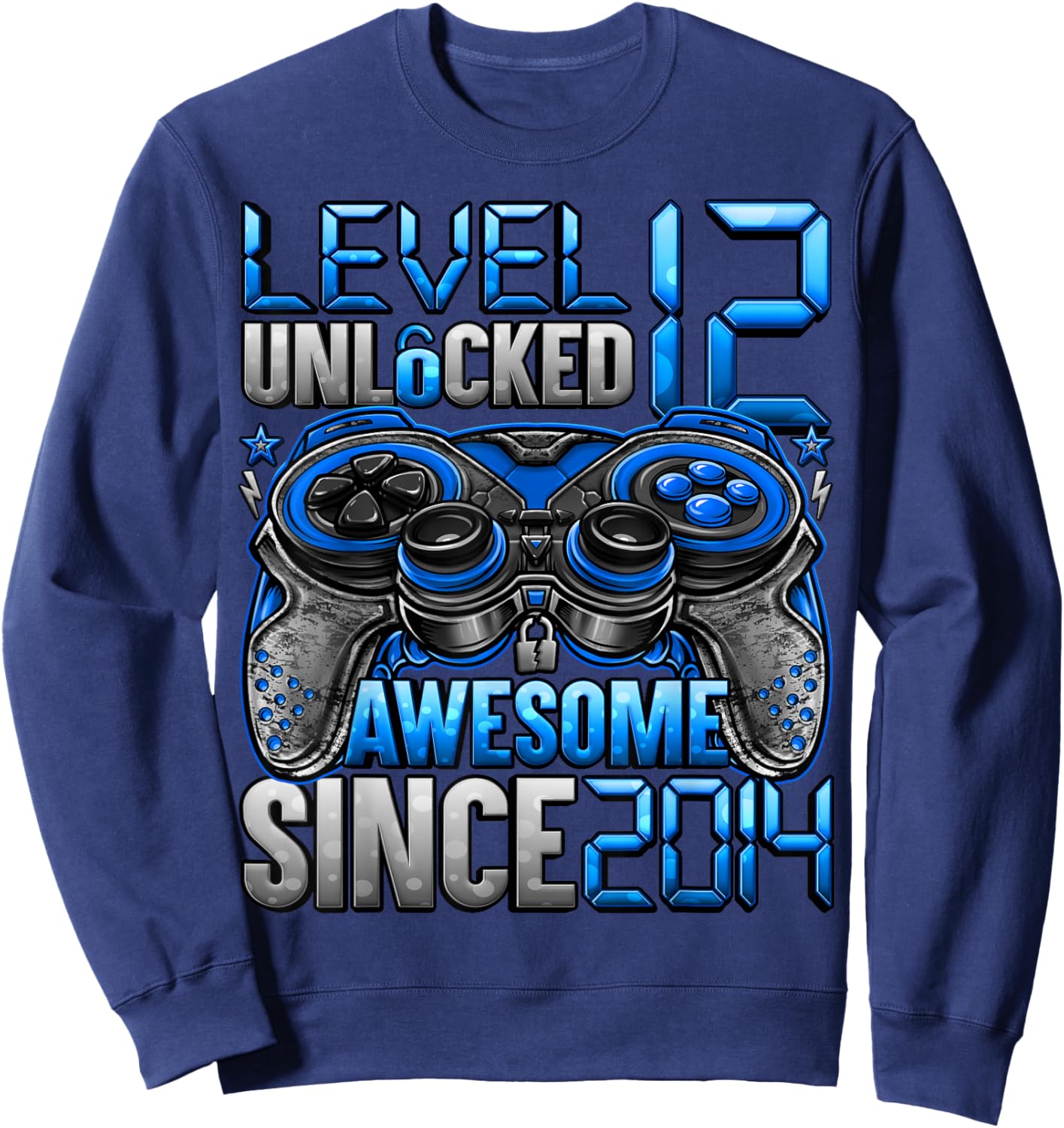 Level 12 Unlocked 12 Year Old Gifts Boys 12th Birthday Boy Sweatshirt - Sweatshirt | Navy
