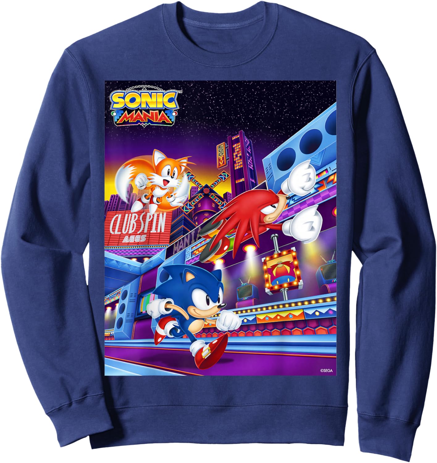 Sonic The Hedgehog - Sonic Mania Club Spin Sweatshirt - Sweatshirt | Navy