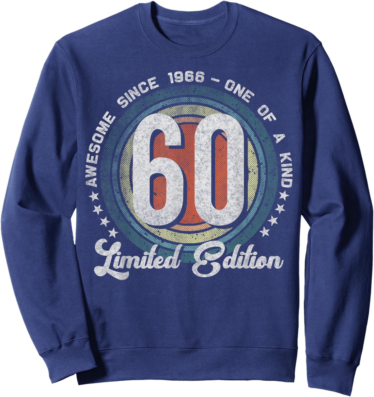 60 Year Old Gifts Vintage 1966 Limited Edition 60th Birthday Sweatshirt - Sweatshirt | Navy