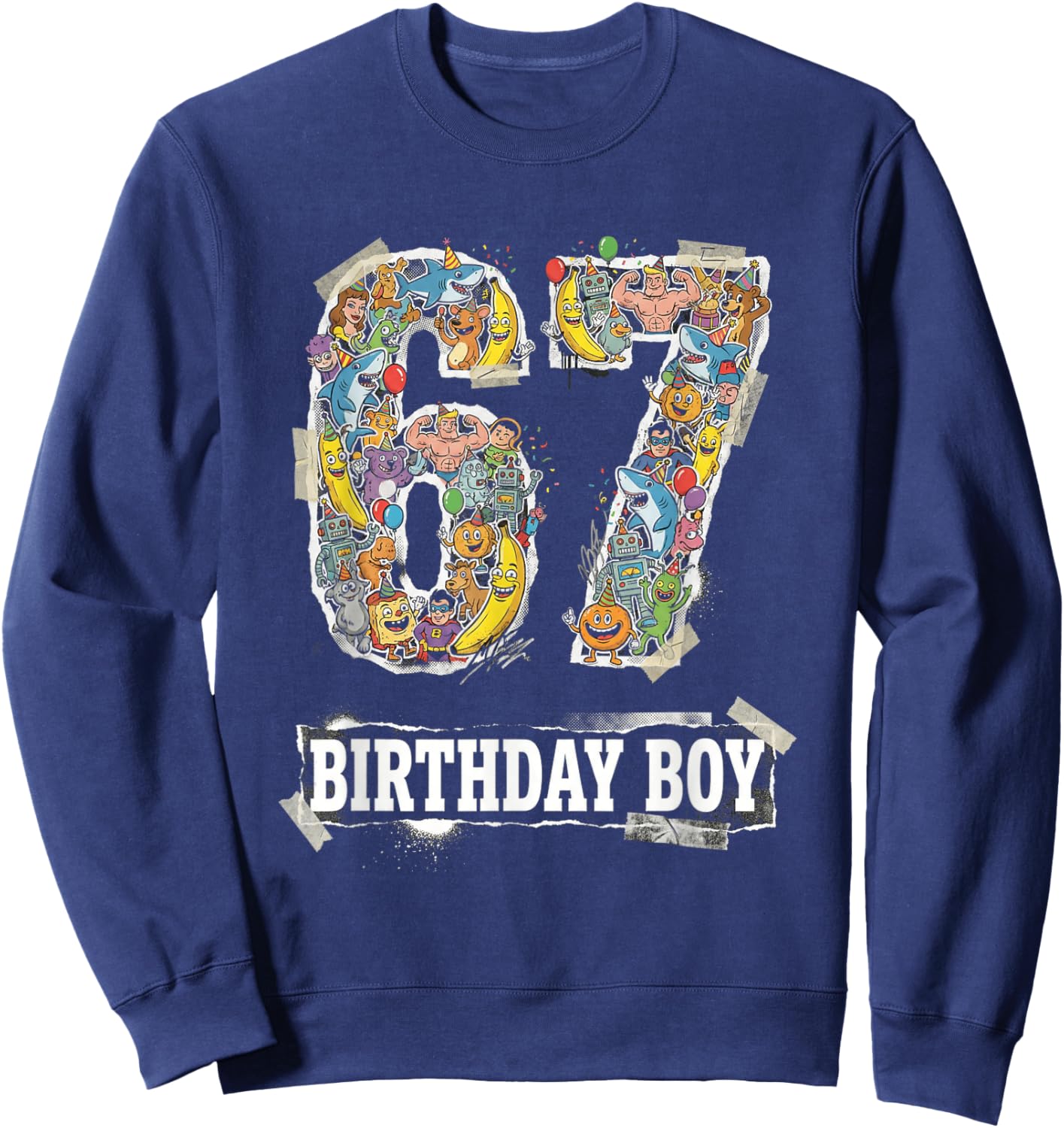 Gen Alpha Brain Rot Meme Sweatshirt - Sweatshirt | Navy