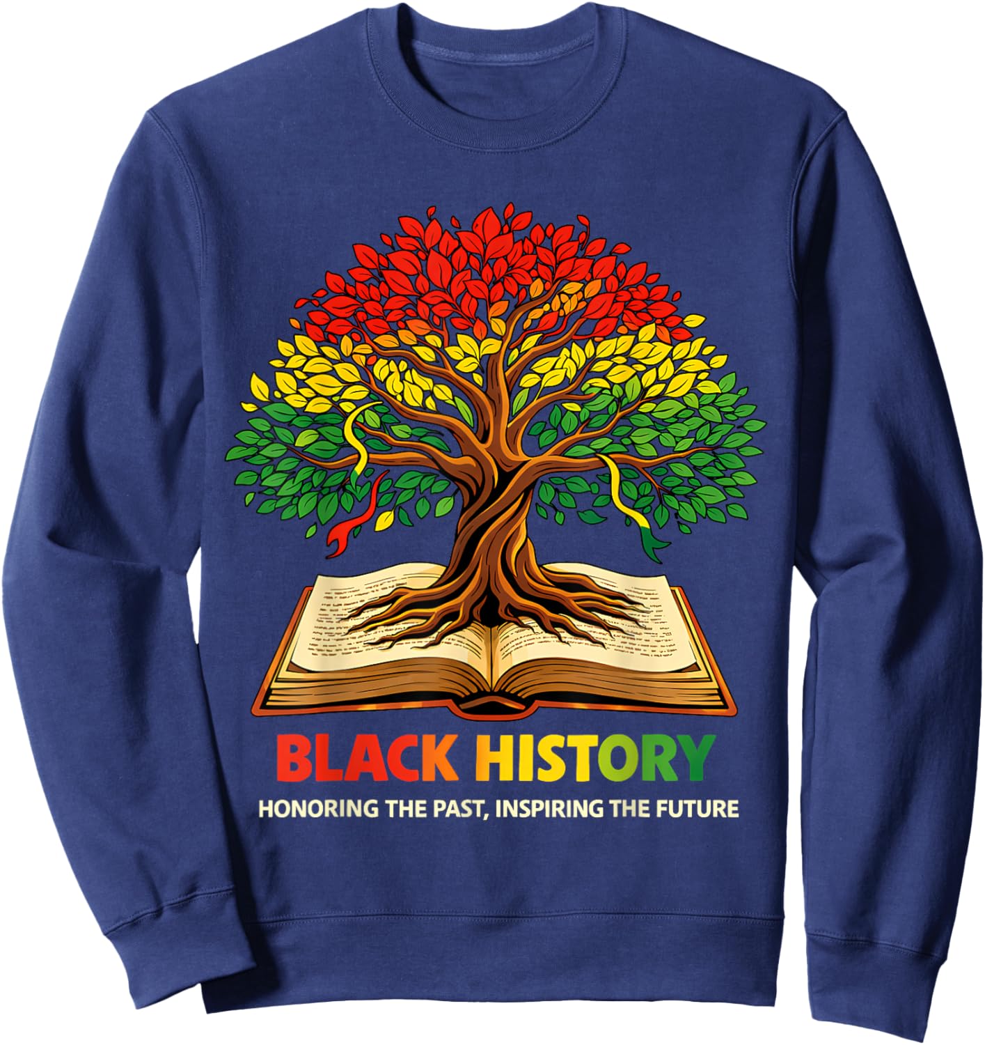 Honoring The Past Inspiring Future Black History African Sweatshirt - Sweatshirt | Navy