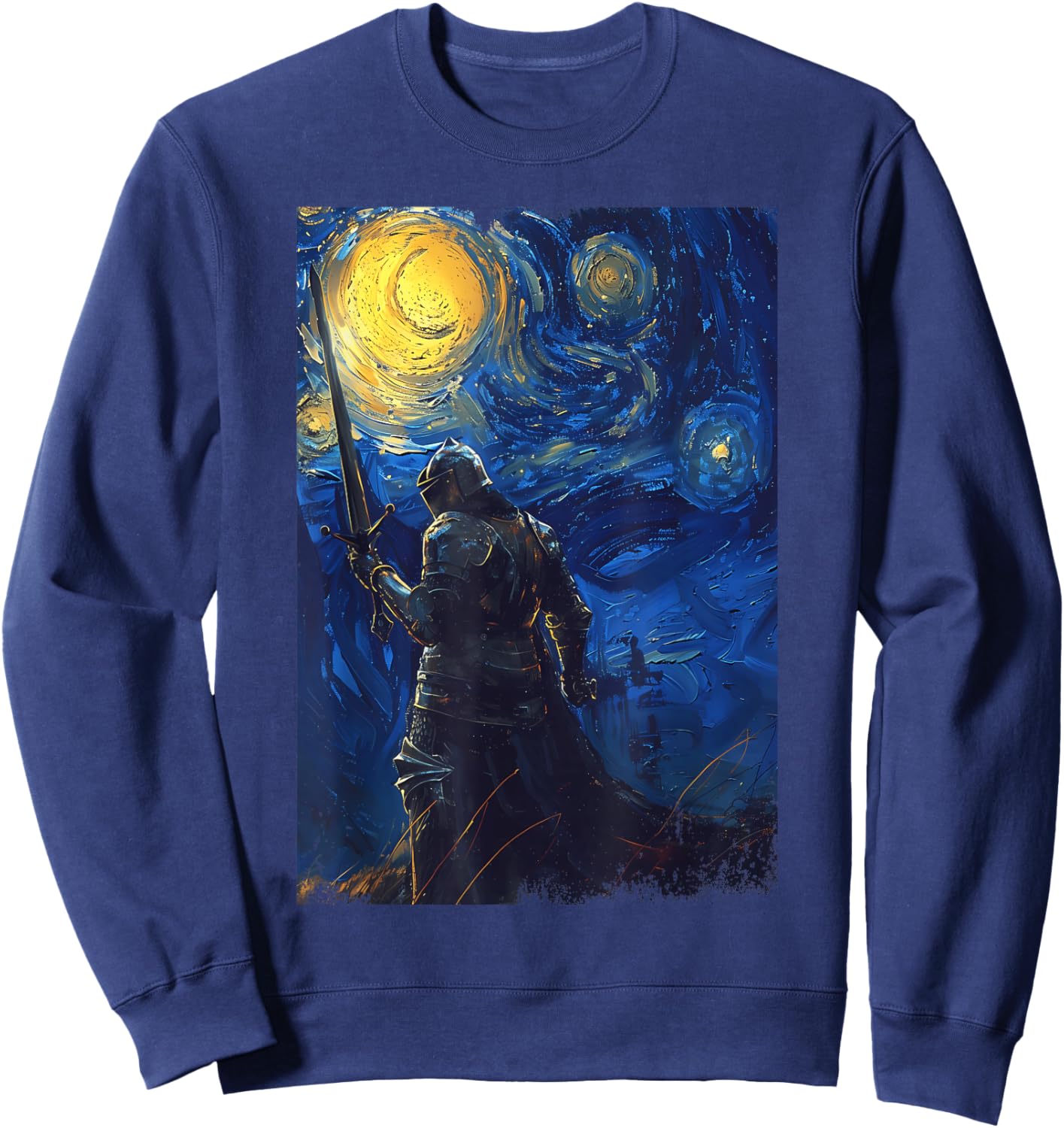 Starry-Nights Crusader Knights Templar Sweatshirt - Sweatshirt | Navy