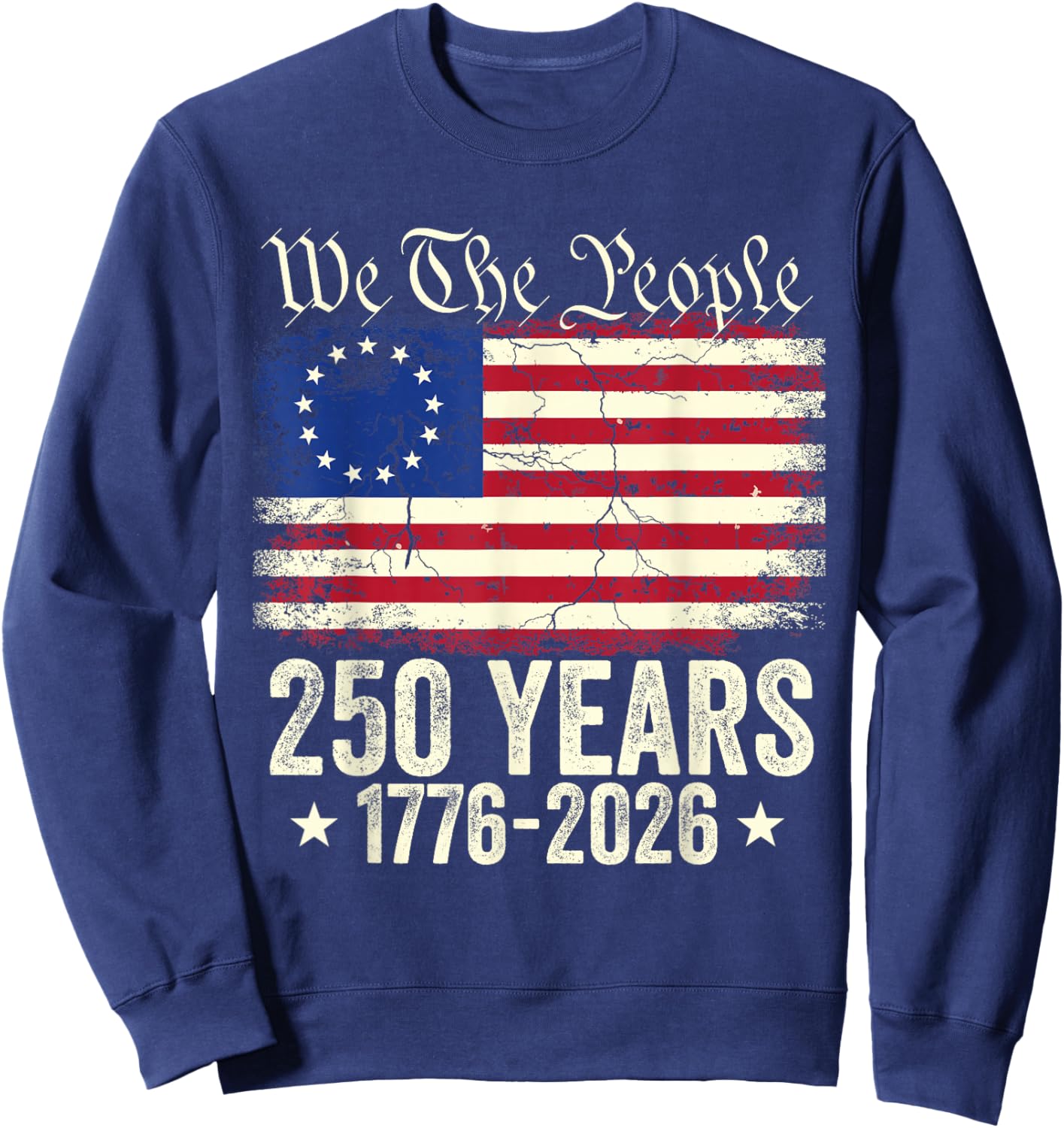 Eagle 250 Years American 1776 2026 250th USA Birthday Sweatshirt - Sweatshirt | Navy