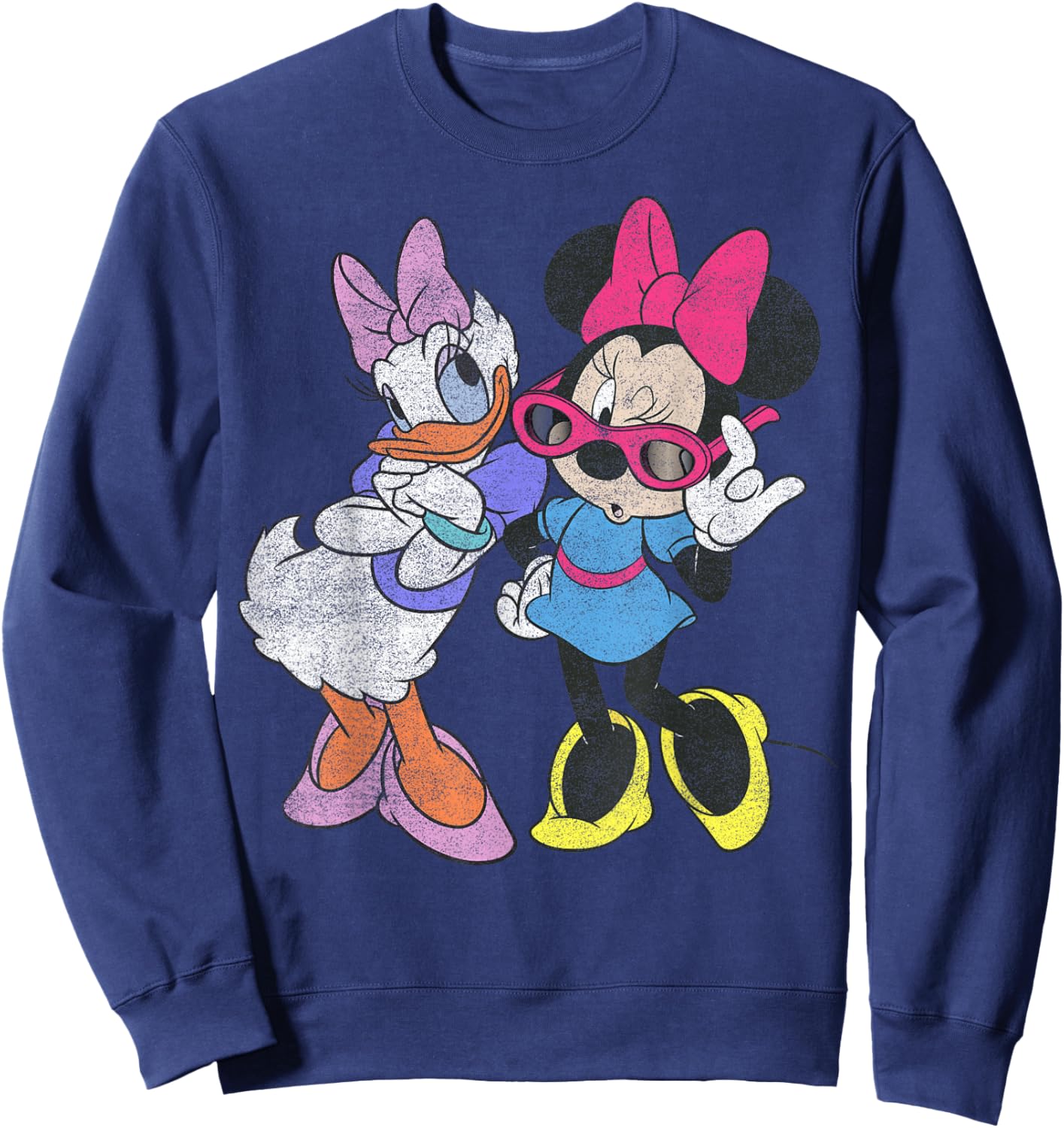 Disney Mickey and Friends Daisy & Minnie Vintage Fashion Sweatshirt - Sweatshirt | Navy