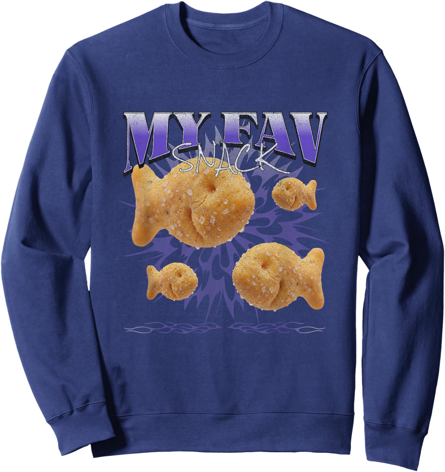 Bootleg Goldfish Snack Sweatshirt - Sweatshirt | Navy