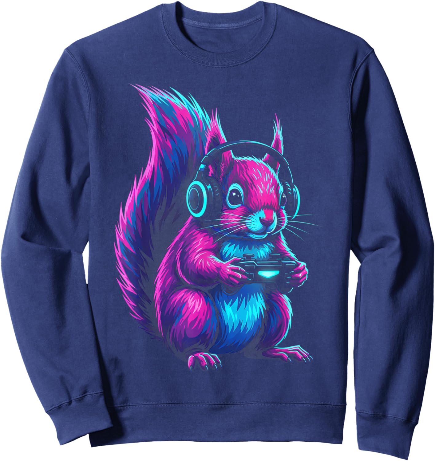 Squirrel Funny Video Games Squirrel Sweatshirt - Sweatshirt | Navy