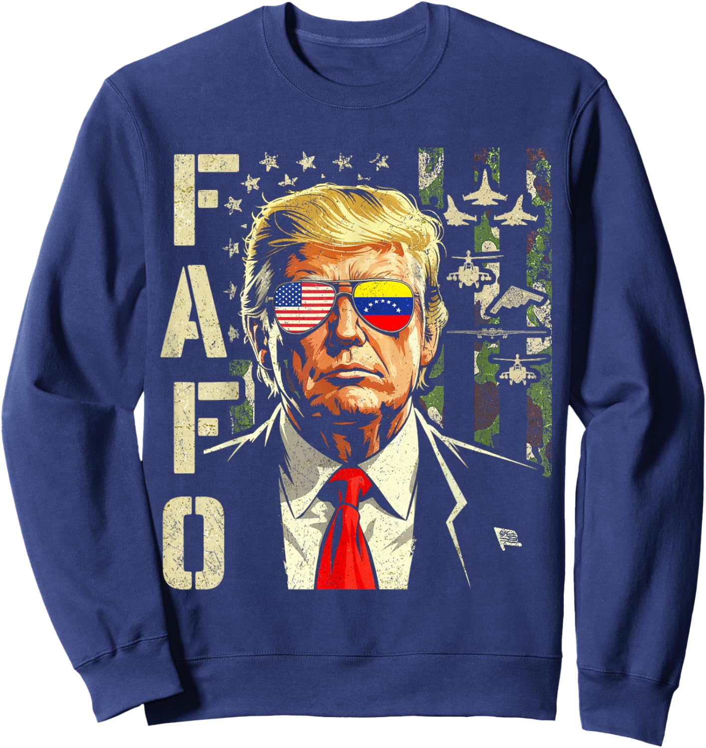 Funny Fafo Trump Fafo American USA Sweatshirt - Sweatshirt | Navy