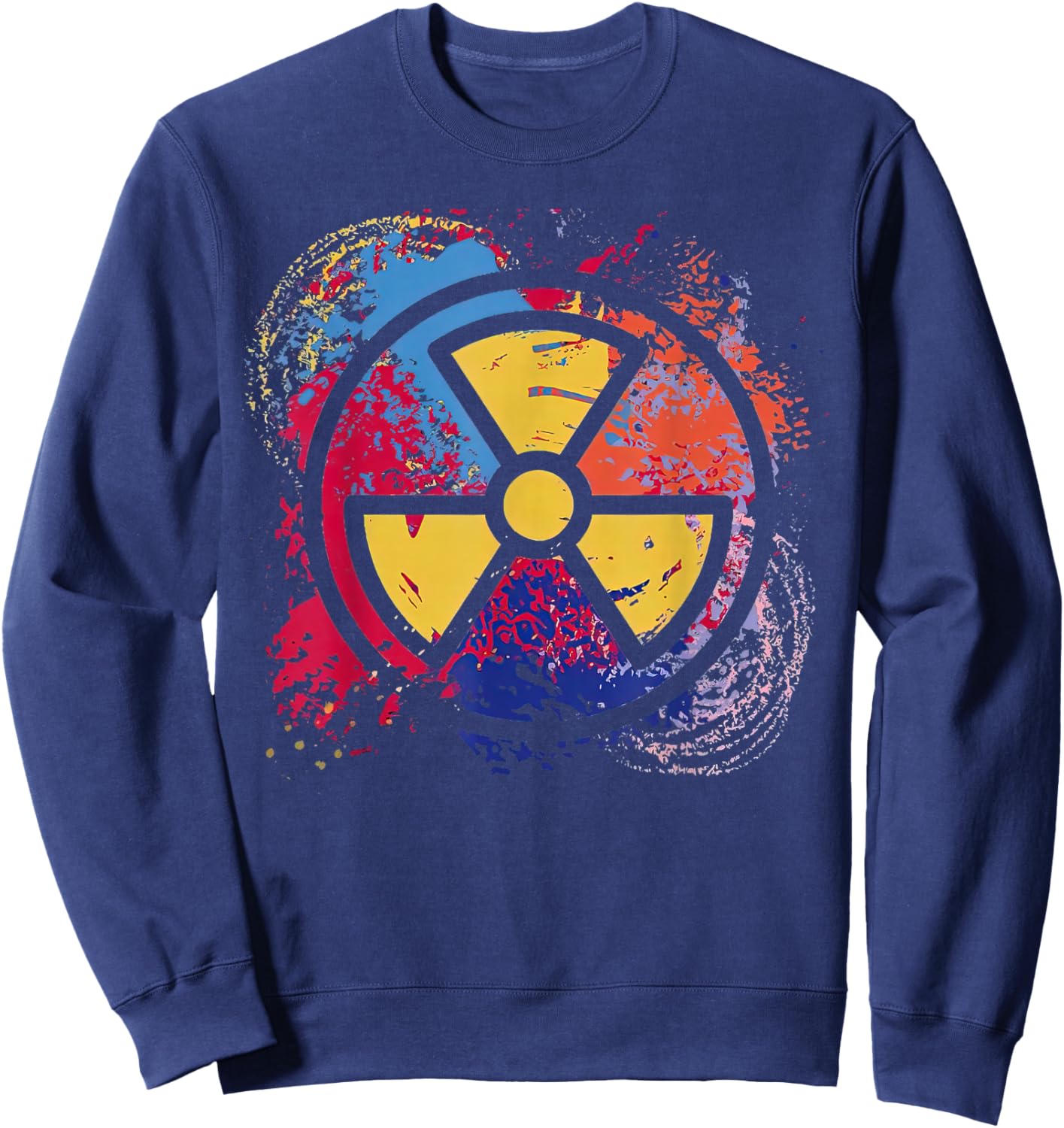 Nuclear Medicine Radiation Symbol Colorful Radiology Tech Sweatshirt - Sweatshirt | Navy