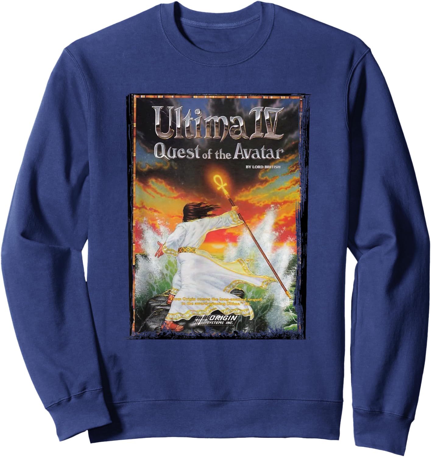 RPG Ultima IV Retro Cover Sweatshirt - Sweatshirt | Navy