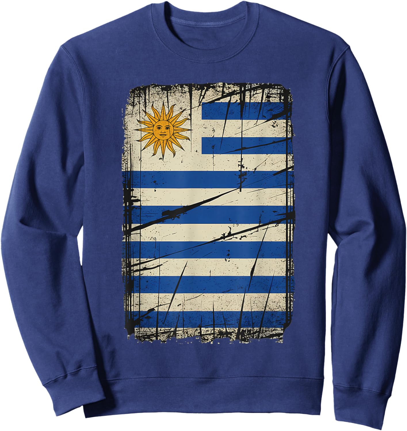Uruguay Flag Uruguayan Pride Sweatshirt - Sweatshirt | Navy