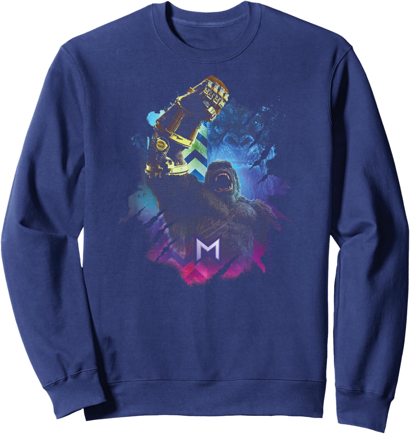 Godzilla X Kong Roaring Kong Officially Licensed Sweatshirt - Sweatshirt | Navy