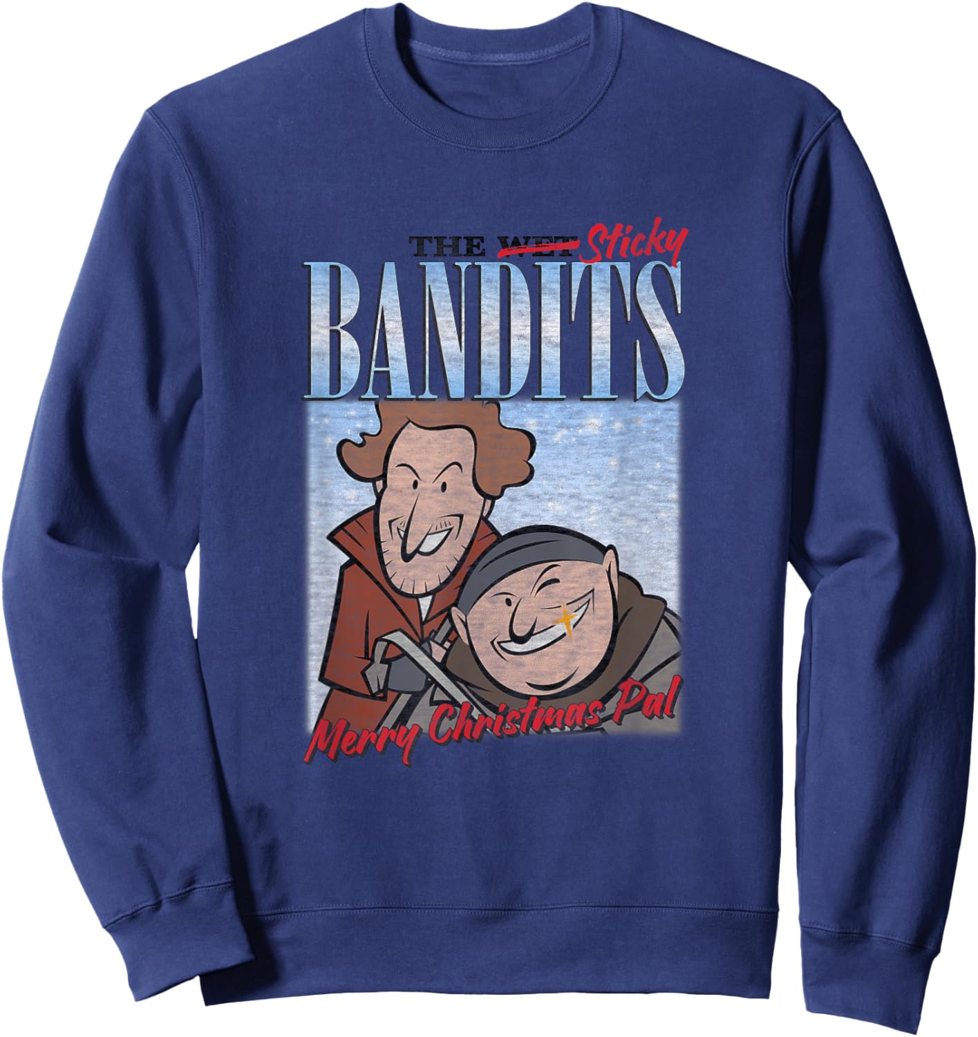 Home Alone Sticky Bandits Christmas Cartoon Sweatshirt - Sweatshirt | Navy