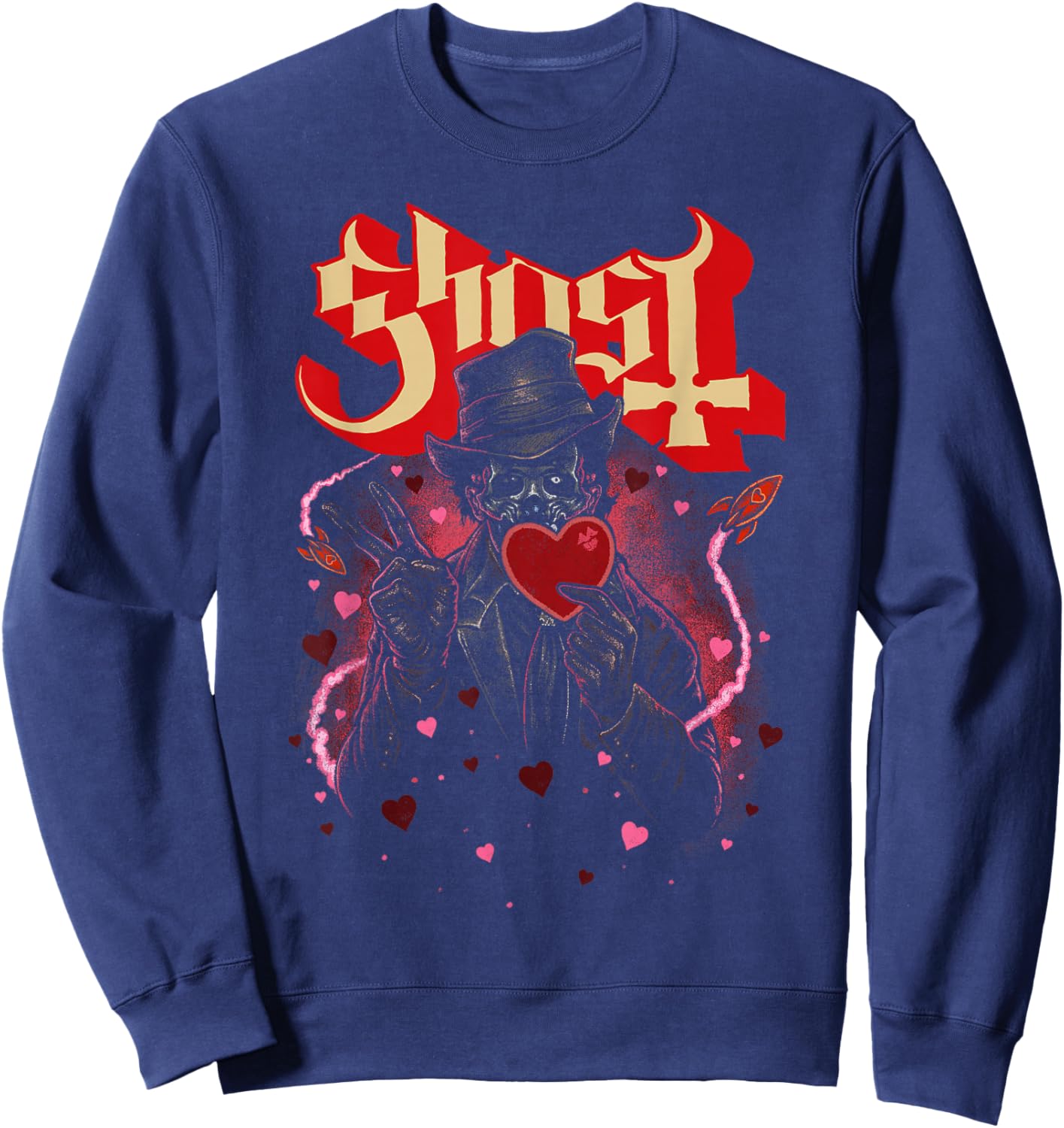 Ghost Valentine's with Rockets Sweatshirt - Sweatshirt | Navy